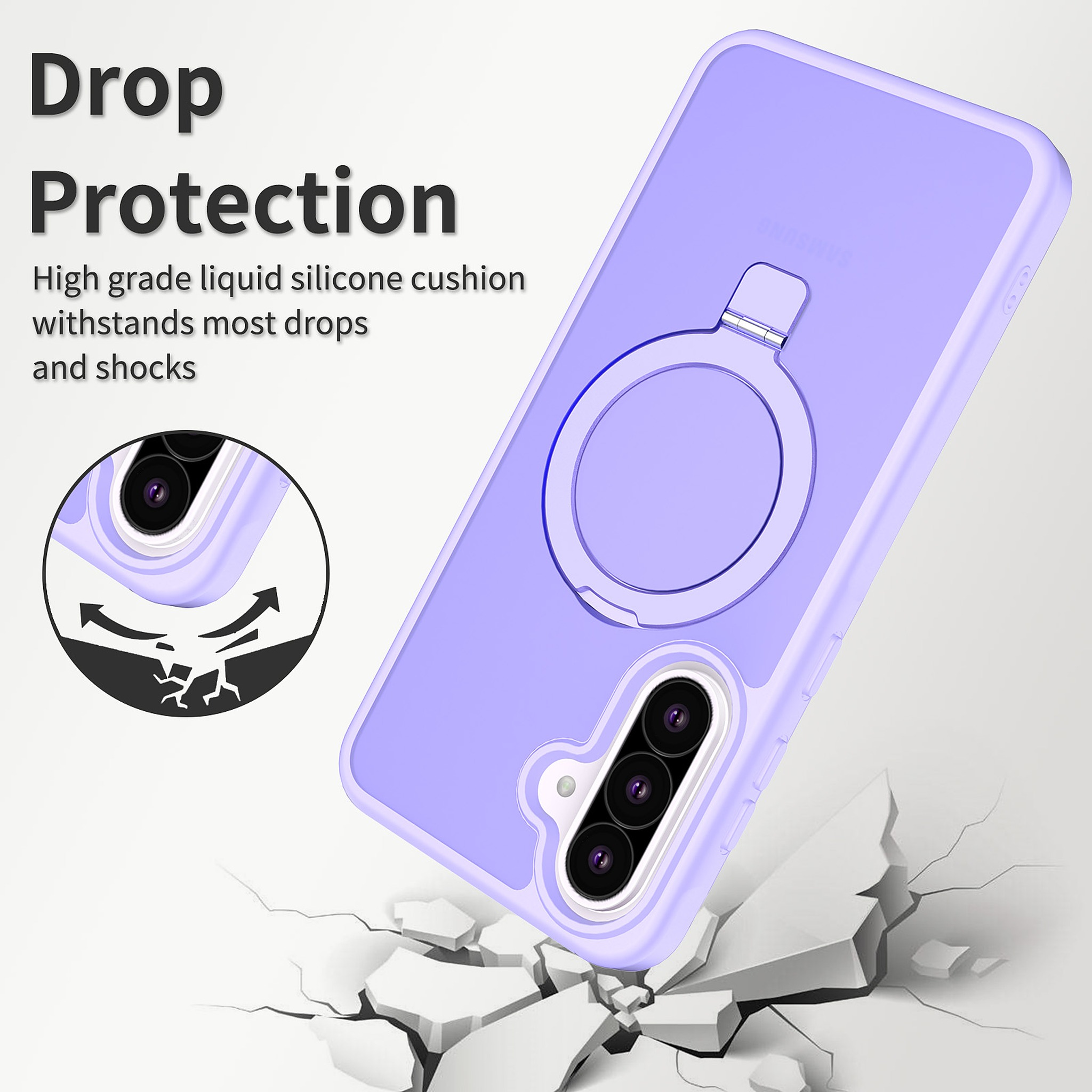 SendaFit Matte Skin-Feel Racket-Stand Case for Galaxy A36 (A56) detail 13