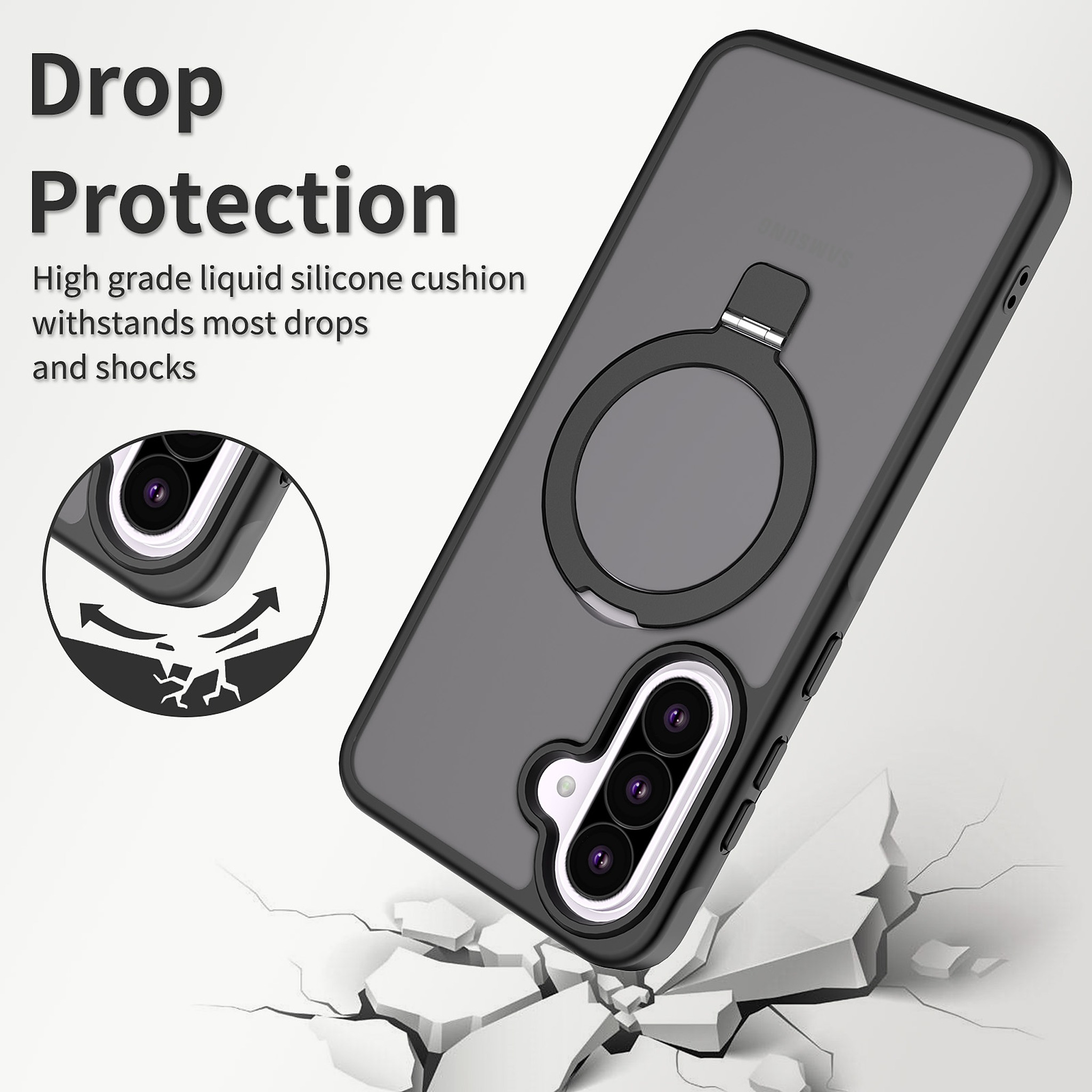 SendaFit Matte Skin-Feel Racket-Stand Case for Galaxy A36 (A56) detail 15