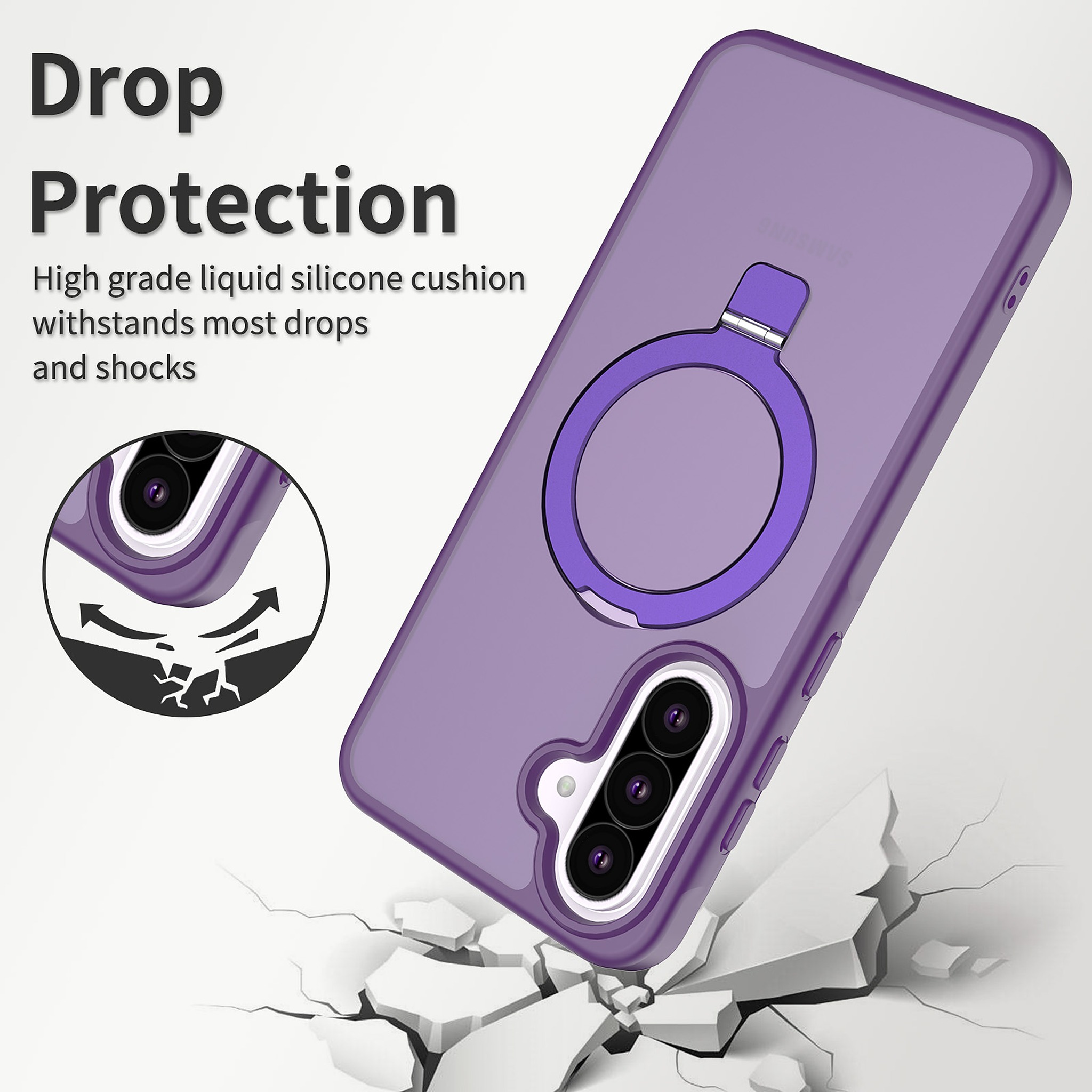 SendaFit Matte Skin-Feel Racket-Stand Case for Galaxy A36 (A56) detail 18