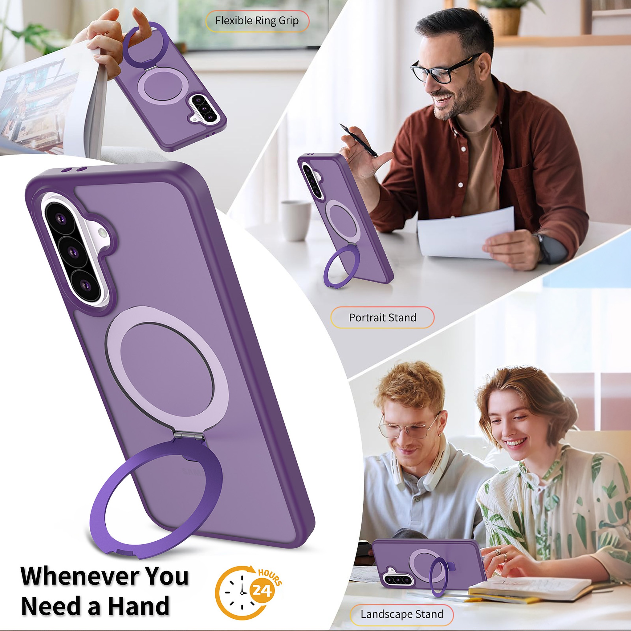 SendaFit Matte Skin-Feel Racket-Stand Case for Galaxy A36 (A56) detail 19