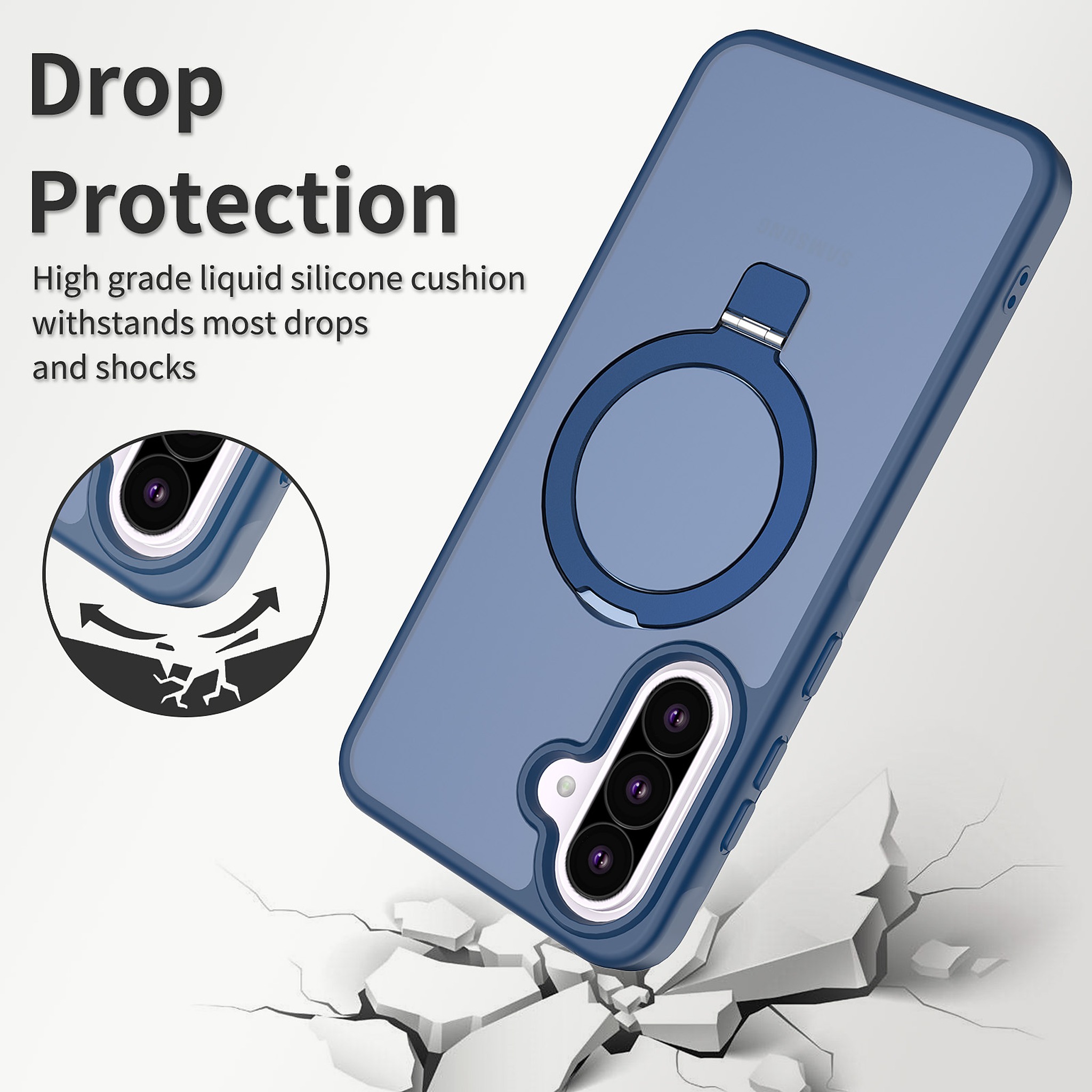 SendaFit Matte Skin-Feel Racket-Stand Case for Galaxy A36 (A56) detail 9