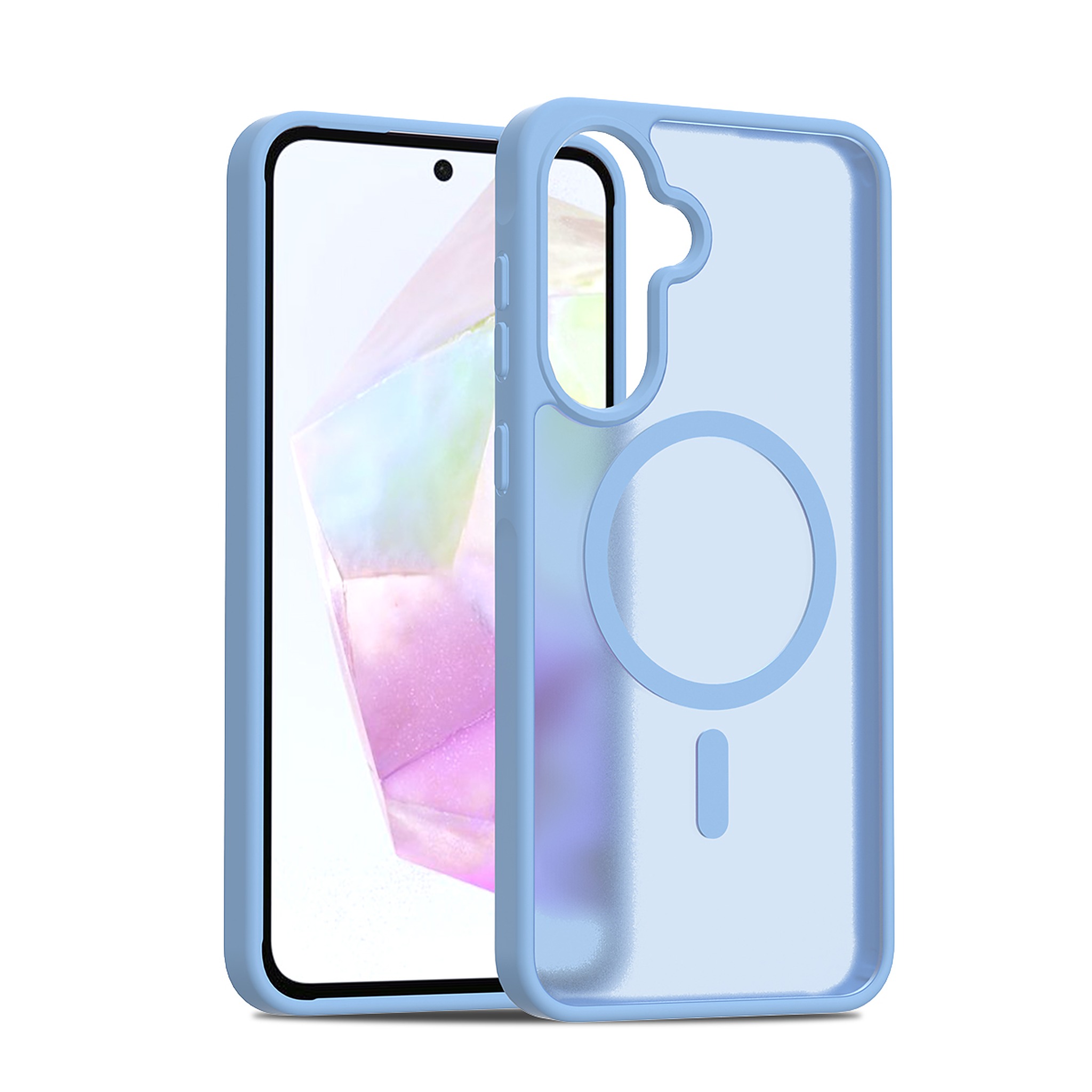 SendaFit Matte Skin-Feel Two-in-One MagSafe Case for Galaxy A36 (A56) - Sierra Blue