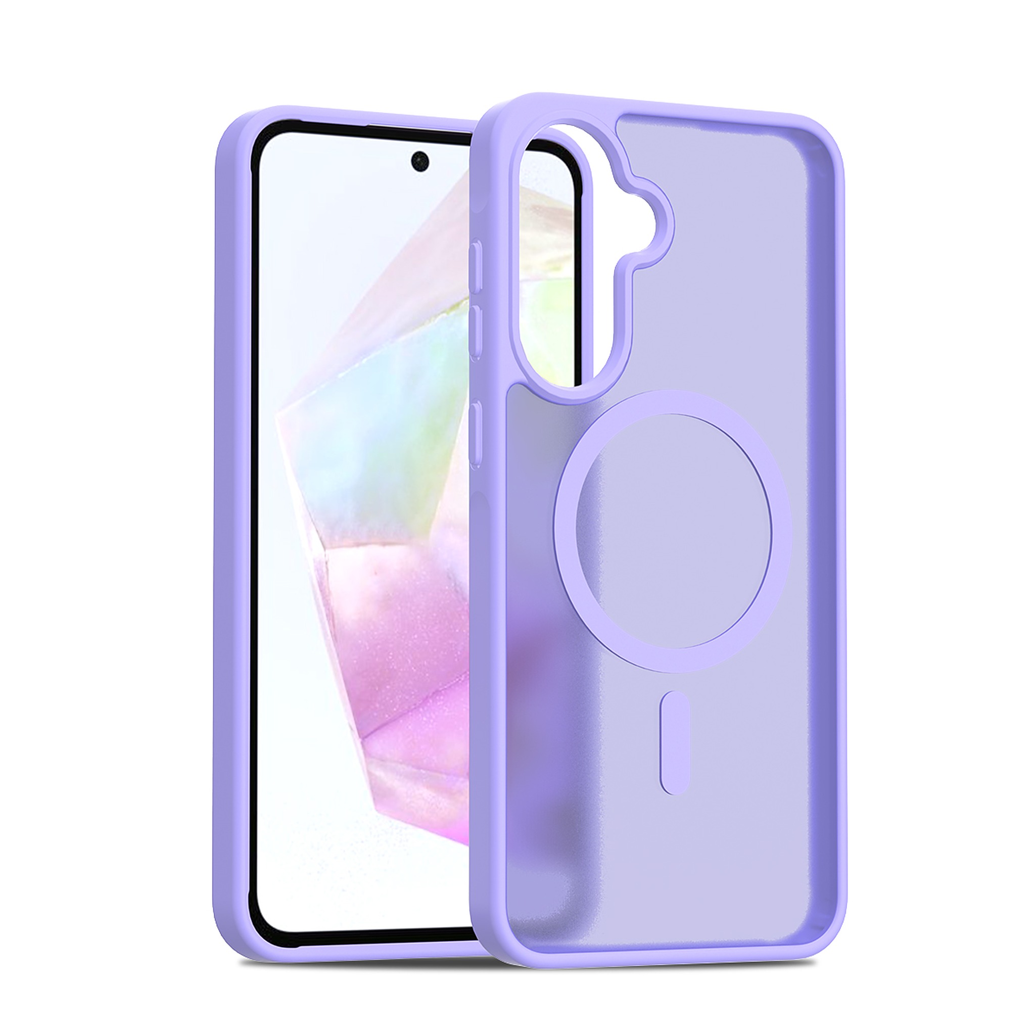 SendaFit Matte Skin-Feel Two-in-One MagSafe Case for Galaxy A36 (A56) - Light Purple