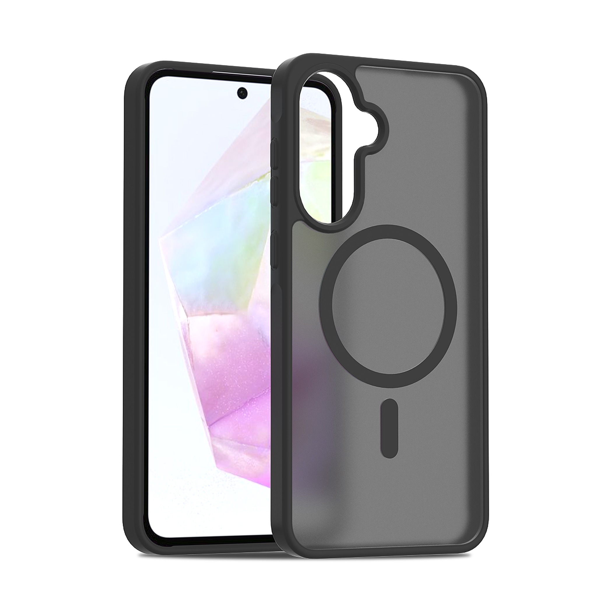 SendaFit Matte Skin-Feel Two-in-One MagSafe Case for Galaxy A36 (A56) - Matte Black