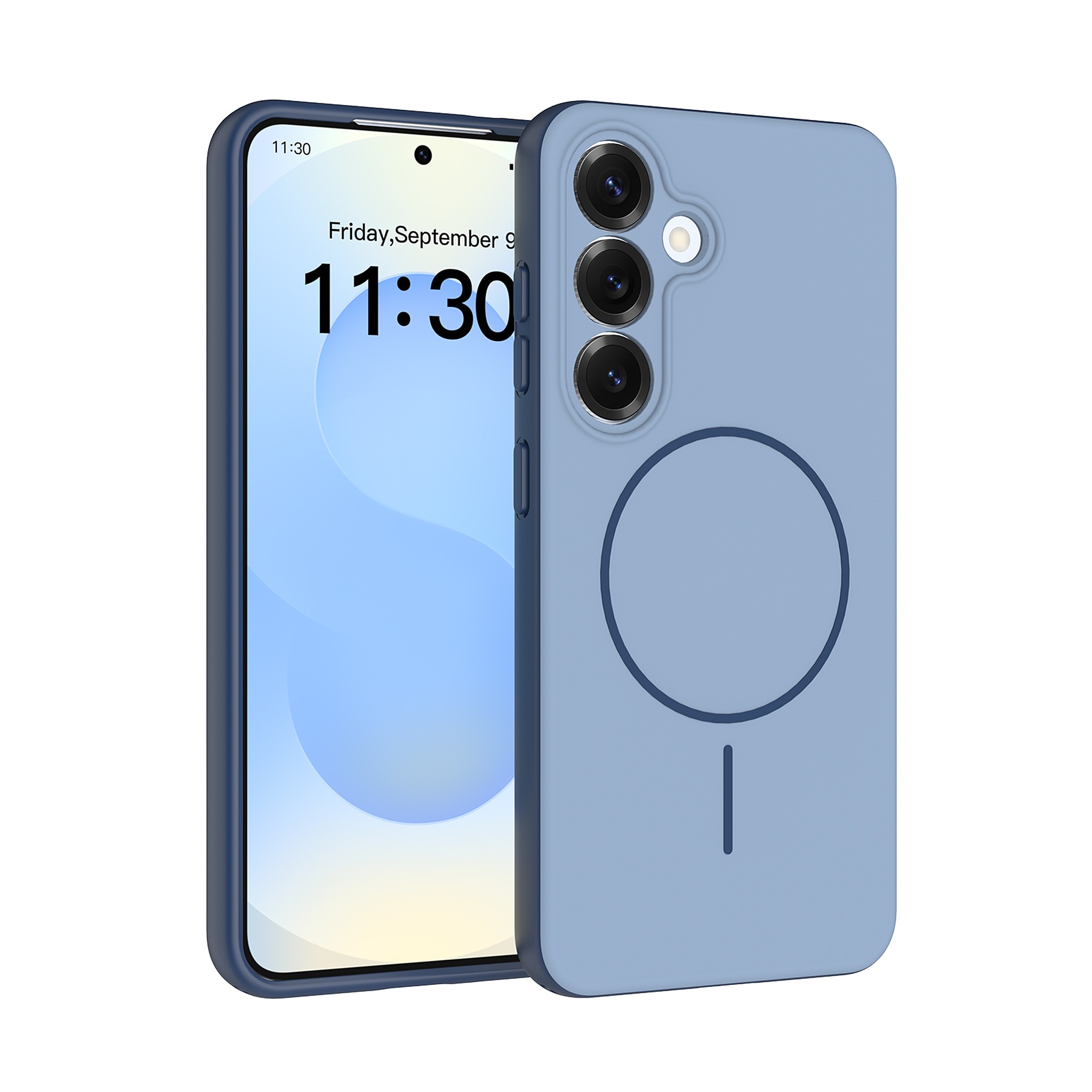SendaFit Skin-Feel Two-in-One MagSafe Case for Galaxy S25 - Misty Blue