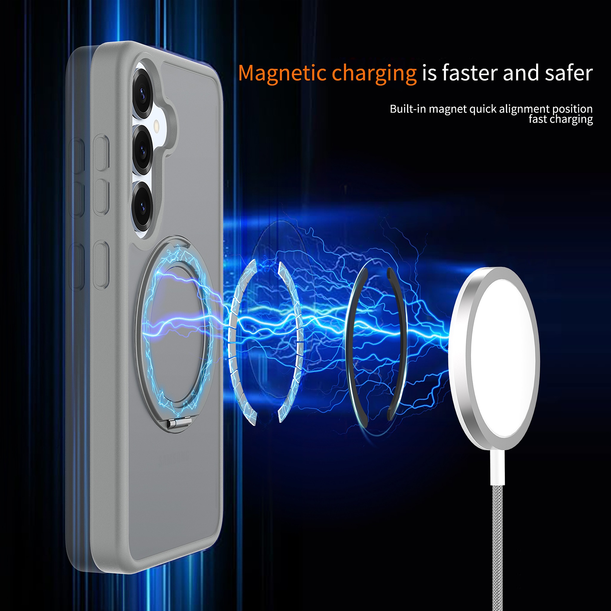 SendaFit Matte Skin-Feel 360° Stand Case for Galaxy S25 detail 14