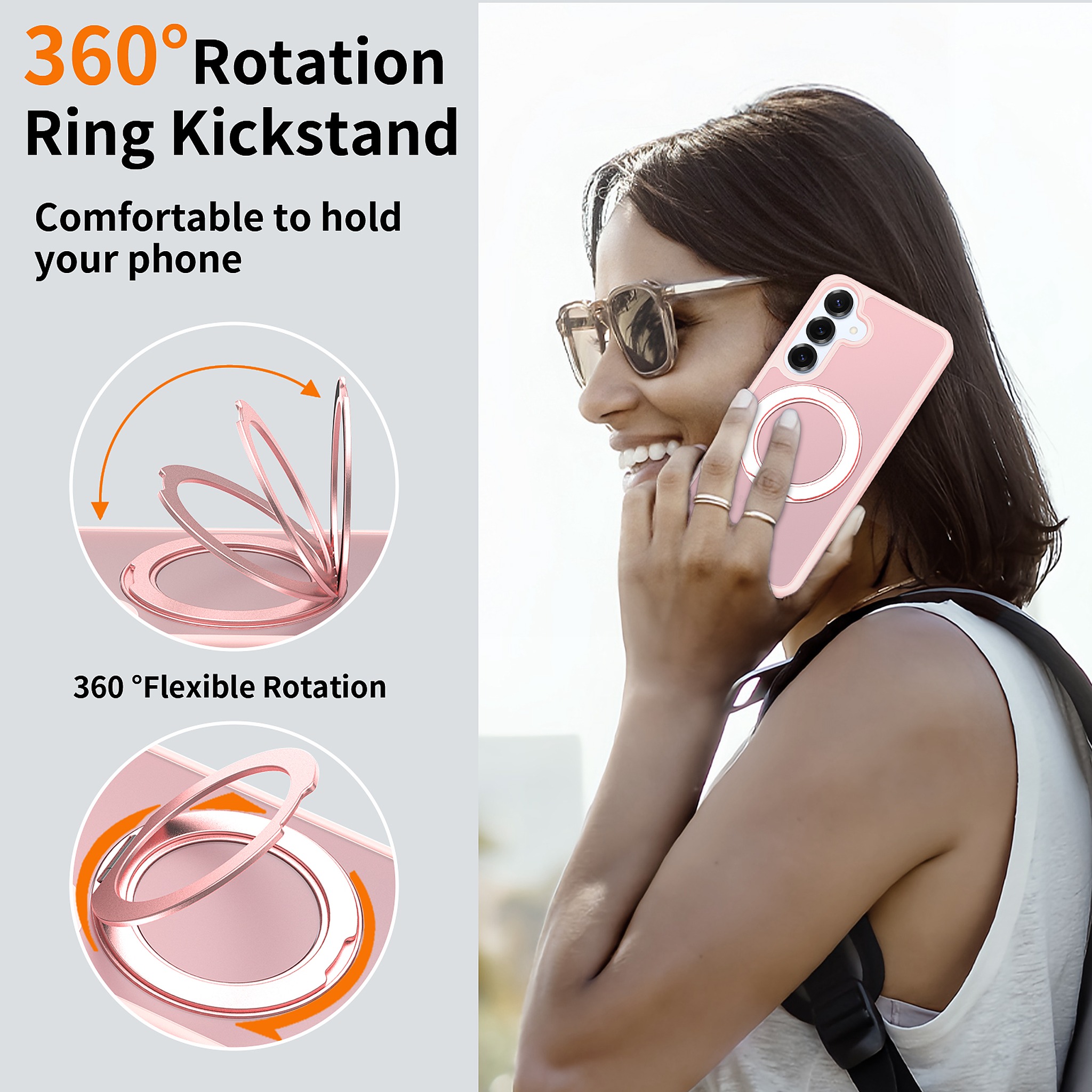 SendaFit Matte Skin-Feel 360° Stand Case for Galaxy S25 detail 16