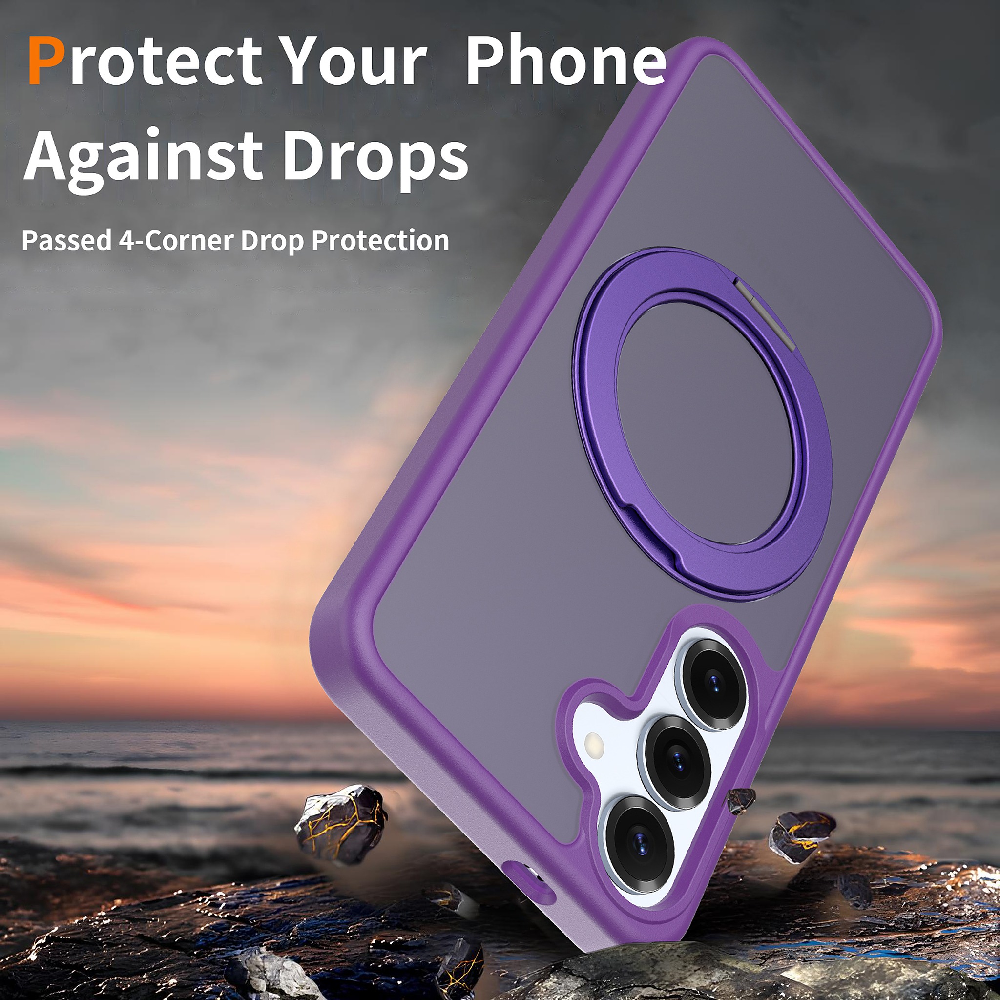 SendaFit Matte Skin-Feel 360° Stand Case for Galaxy S25 detail 18