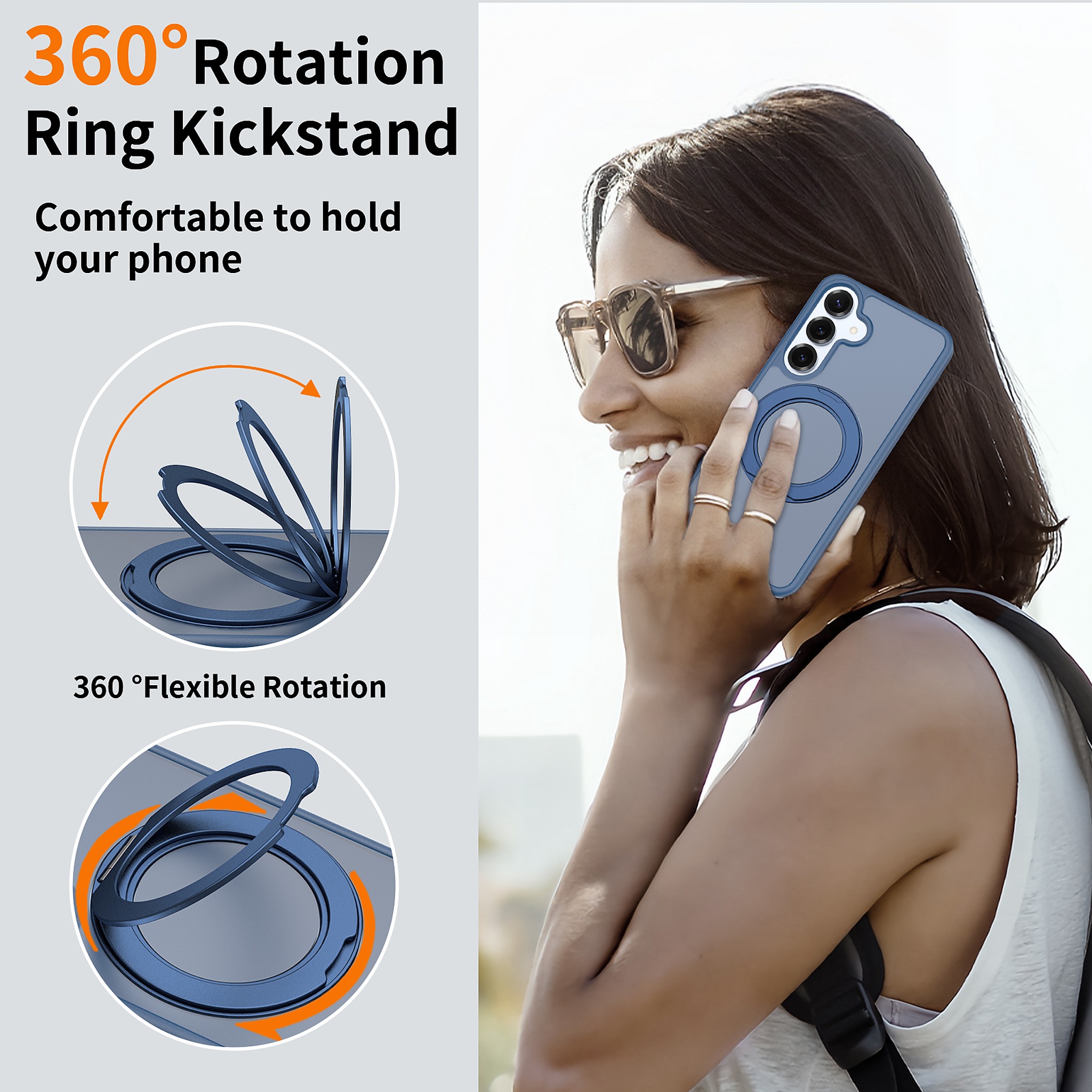 SendaFit Matte Skin-Feel 360° Stand Case for Galaxy S25 detail 22