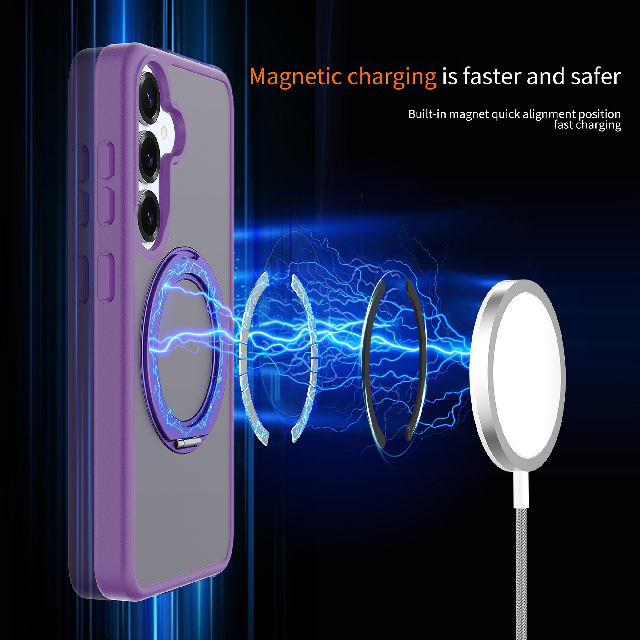 SendaFit Matte Skin-Feel 360° Stand Case for Galaxy S25 detail 29