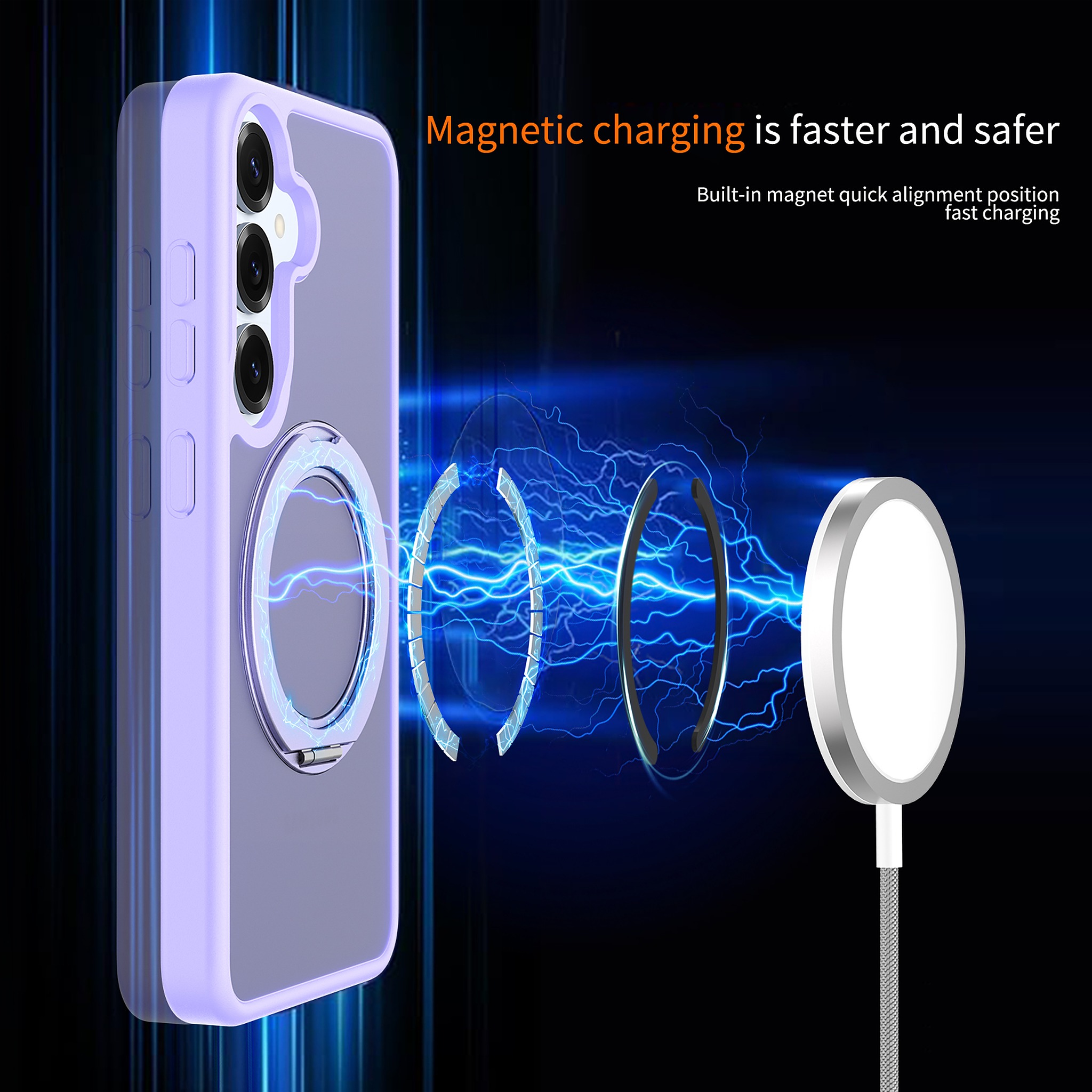 SendaFit Matte Skin-Feel 360° Stand Case for Galaxy S25 detail 4