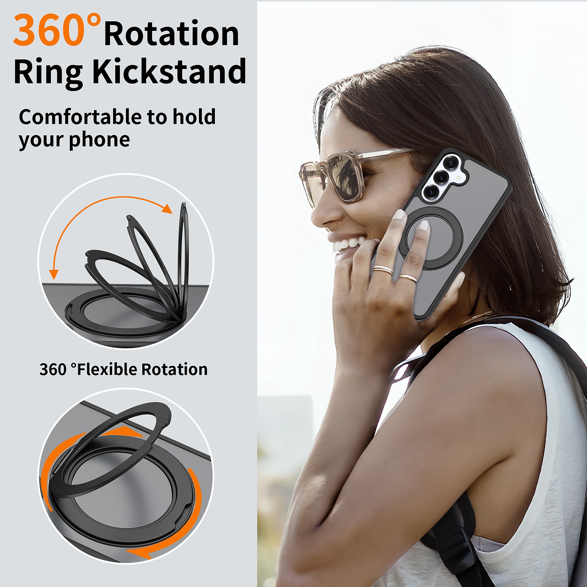 SendaFit Matte Skin-Feel 360° Stand Case for Galaxy S25 detail 6
