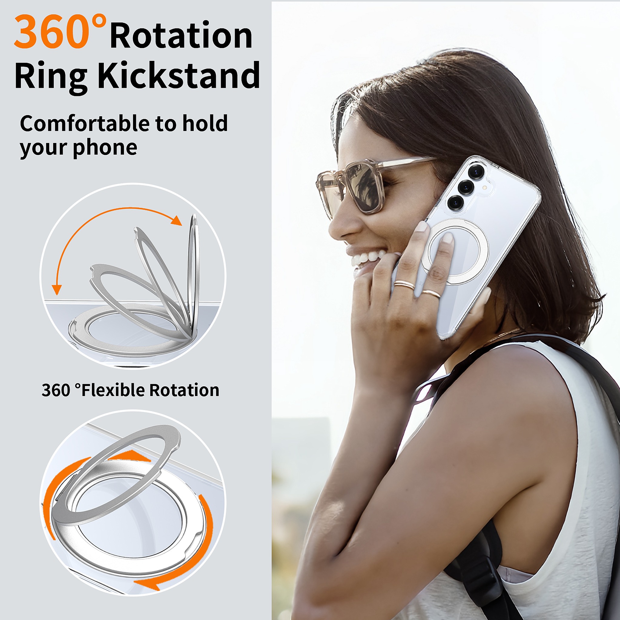 SendaFit Clear 360° Stand Case for Galaxy S25 detail 11