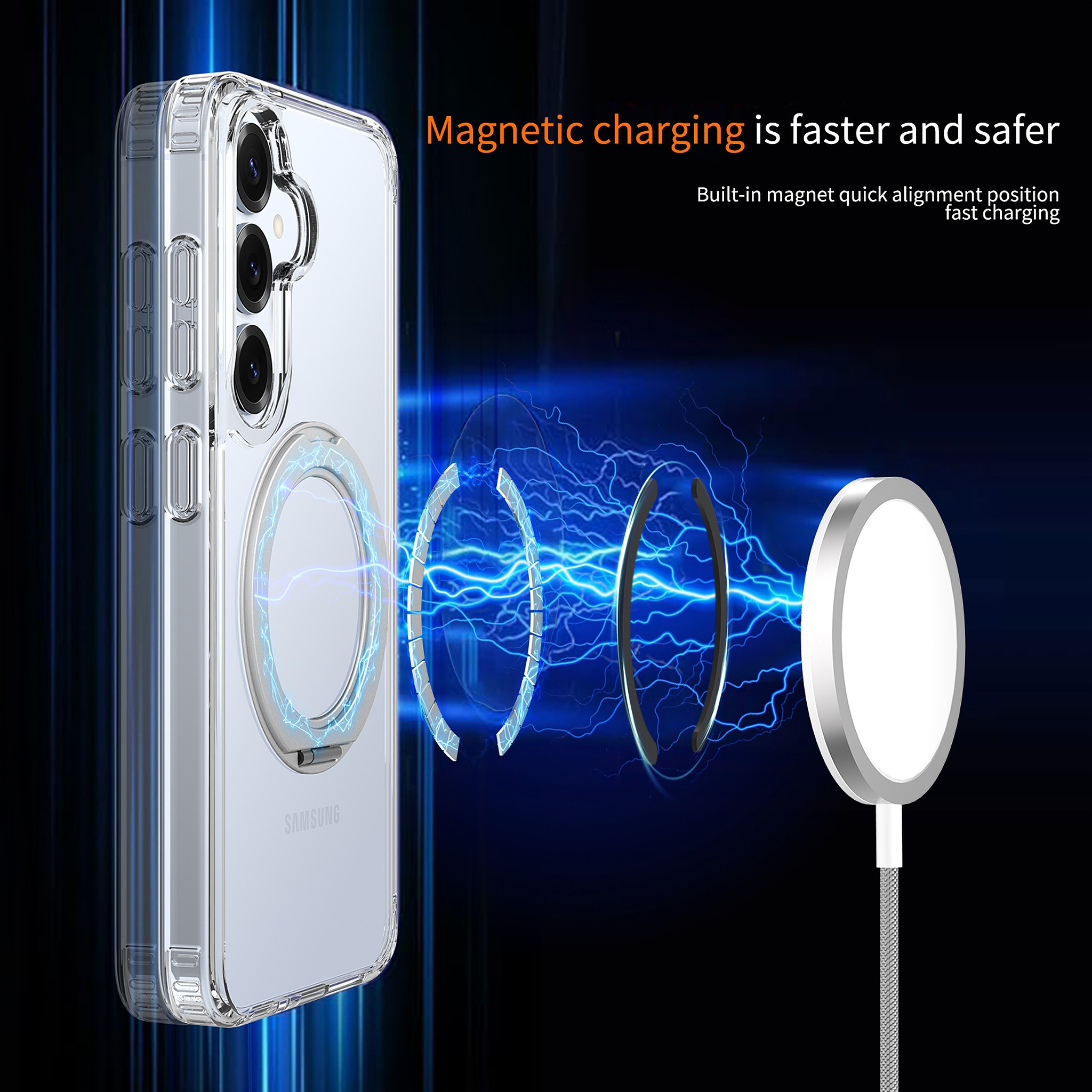 SendaFit Clear 360° Stand Case for Galaxy S25 detail 14