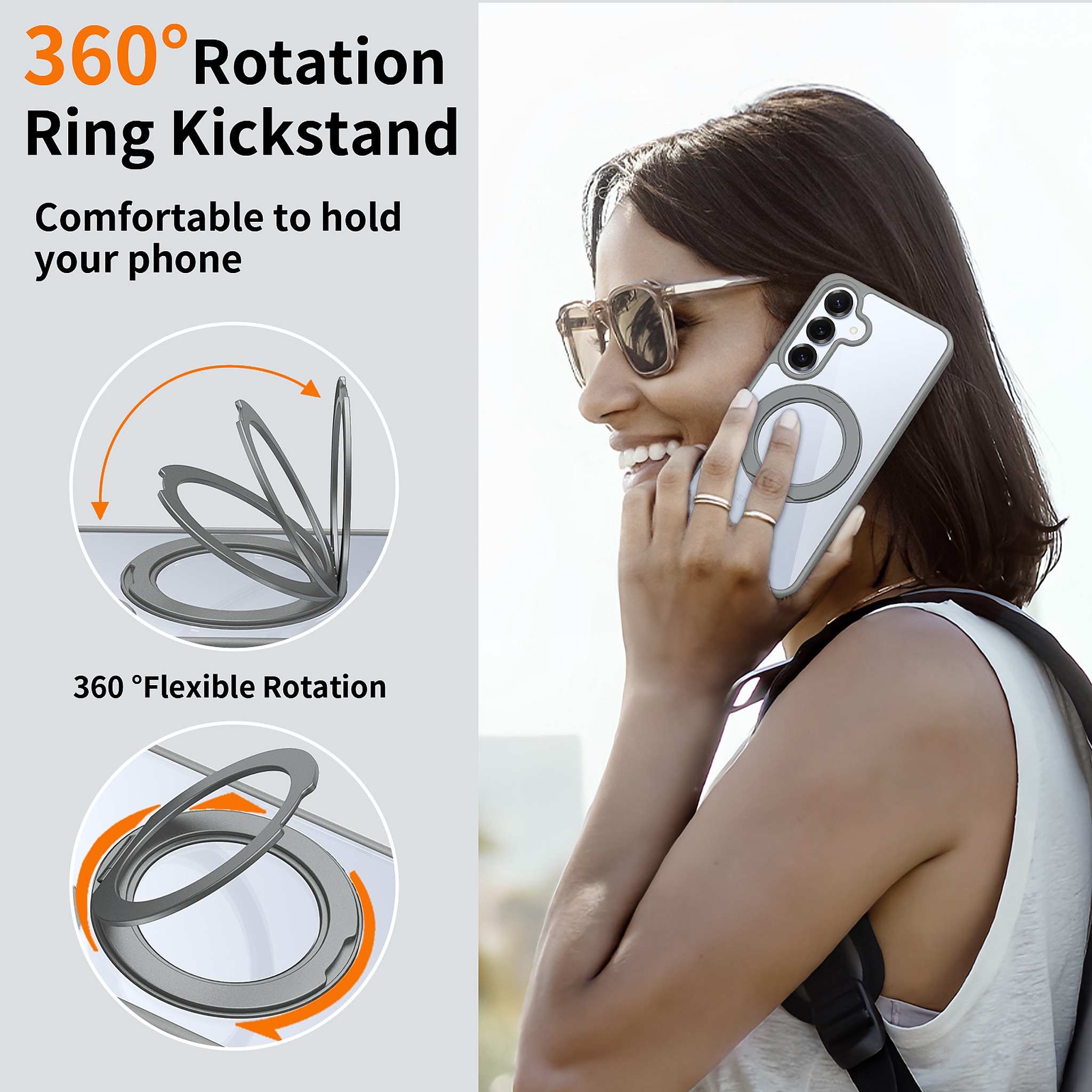 SendaFit Clear 360° Stand Case for Galaxy S25 detail 22