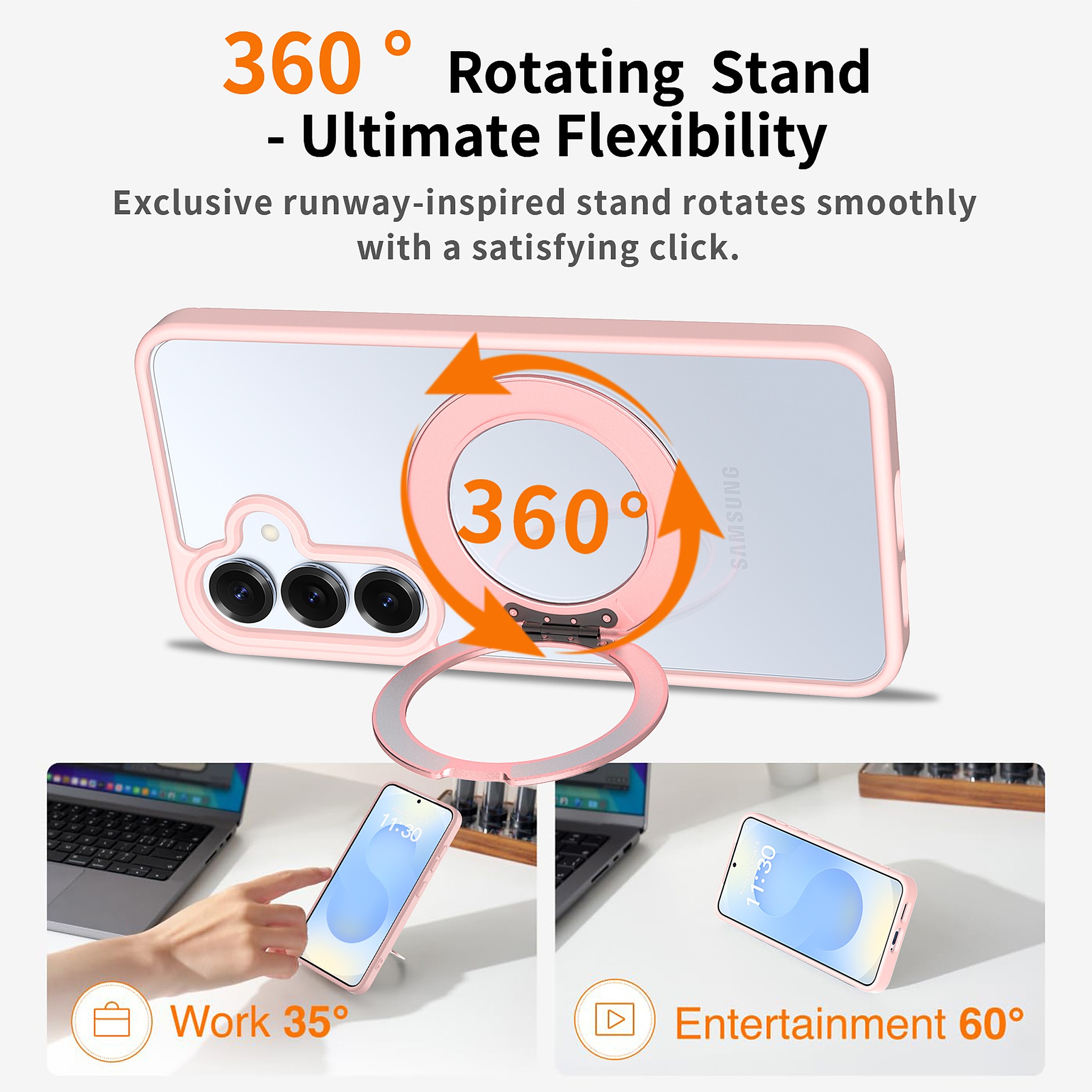 SendaFit Clear 360° Stand Case for Galaxy S25 detail 27
