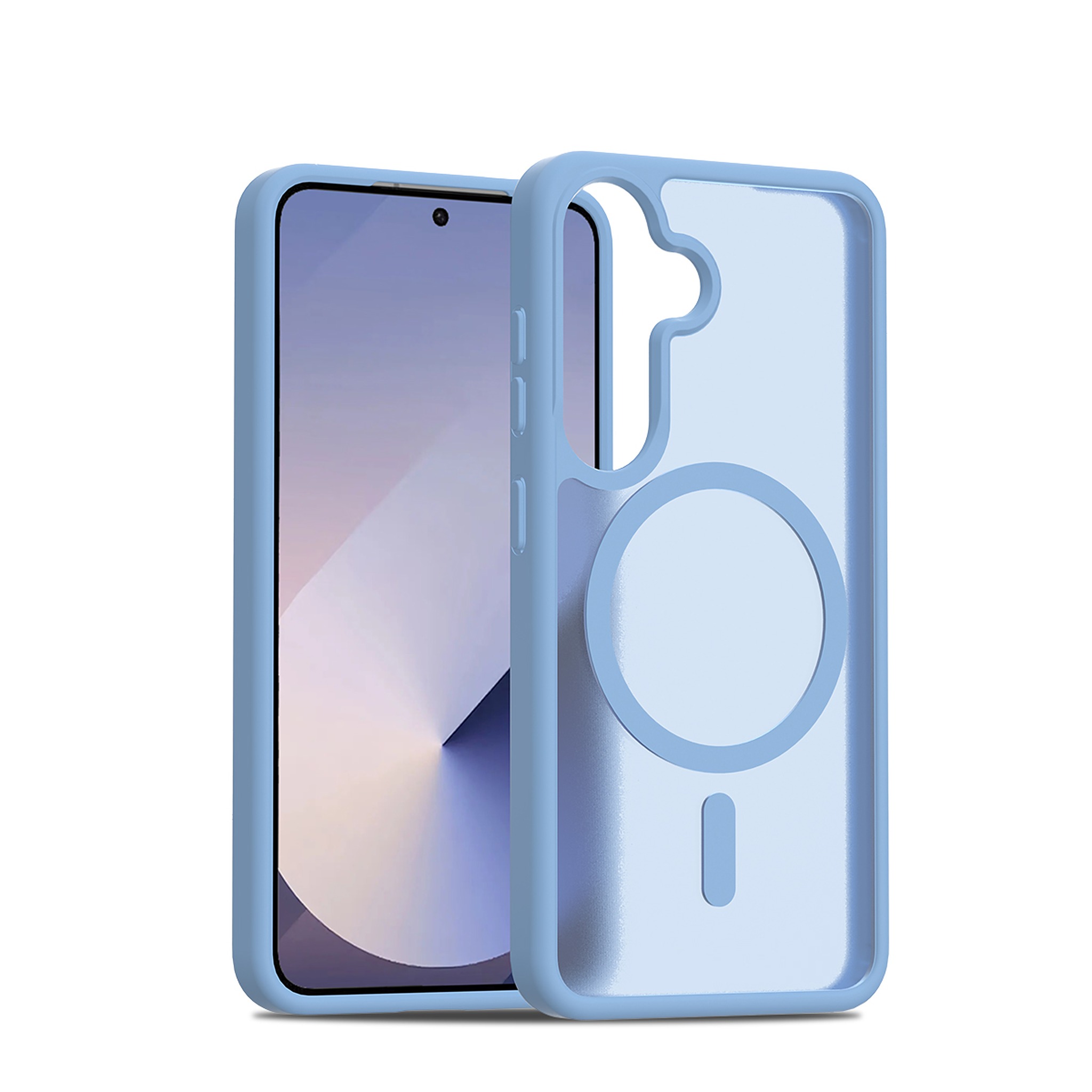 SendaFit Matte Skin-Feel Two-in-One MagSafe Case for Galaxy S25 - Sierra Blue