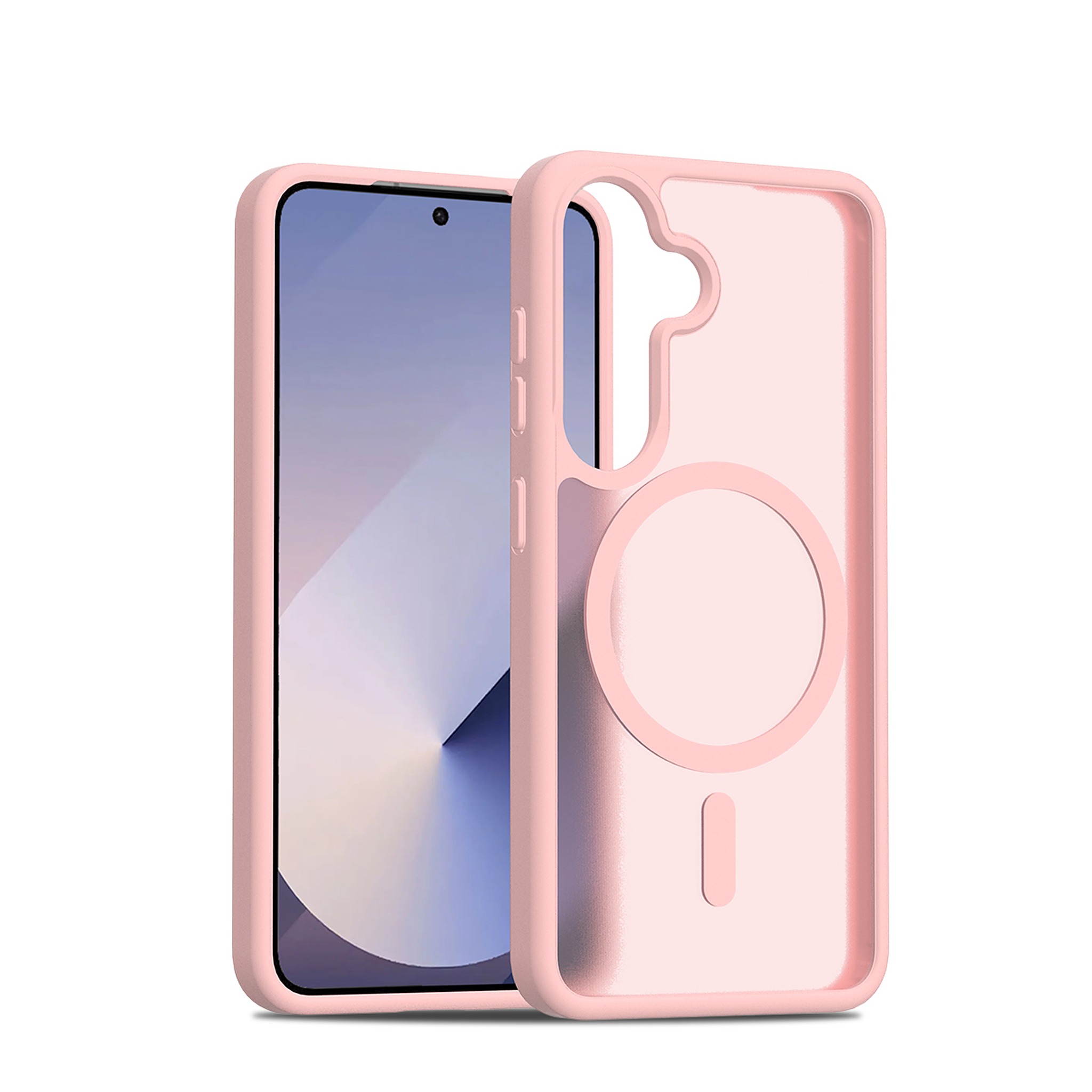 SendaFit Matte Skin-Feel Two-in-One MagSafe Case for Galaxy S25 - Light Pink