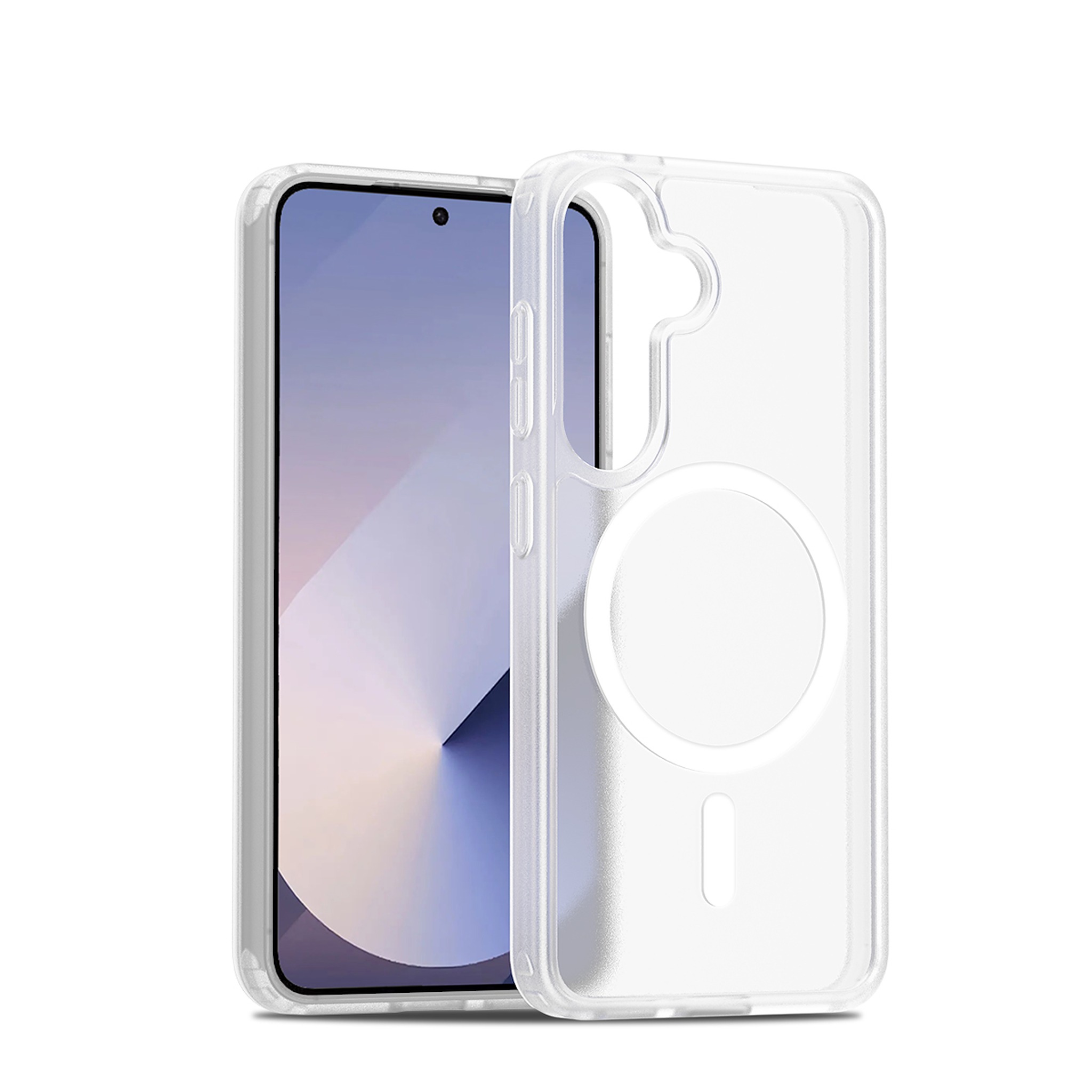 SendaFit Matte Skin-Feel Two-in-One MagSafe Case for Galaxy S25 - Frosted Clear