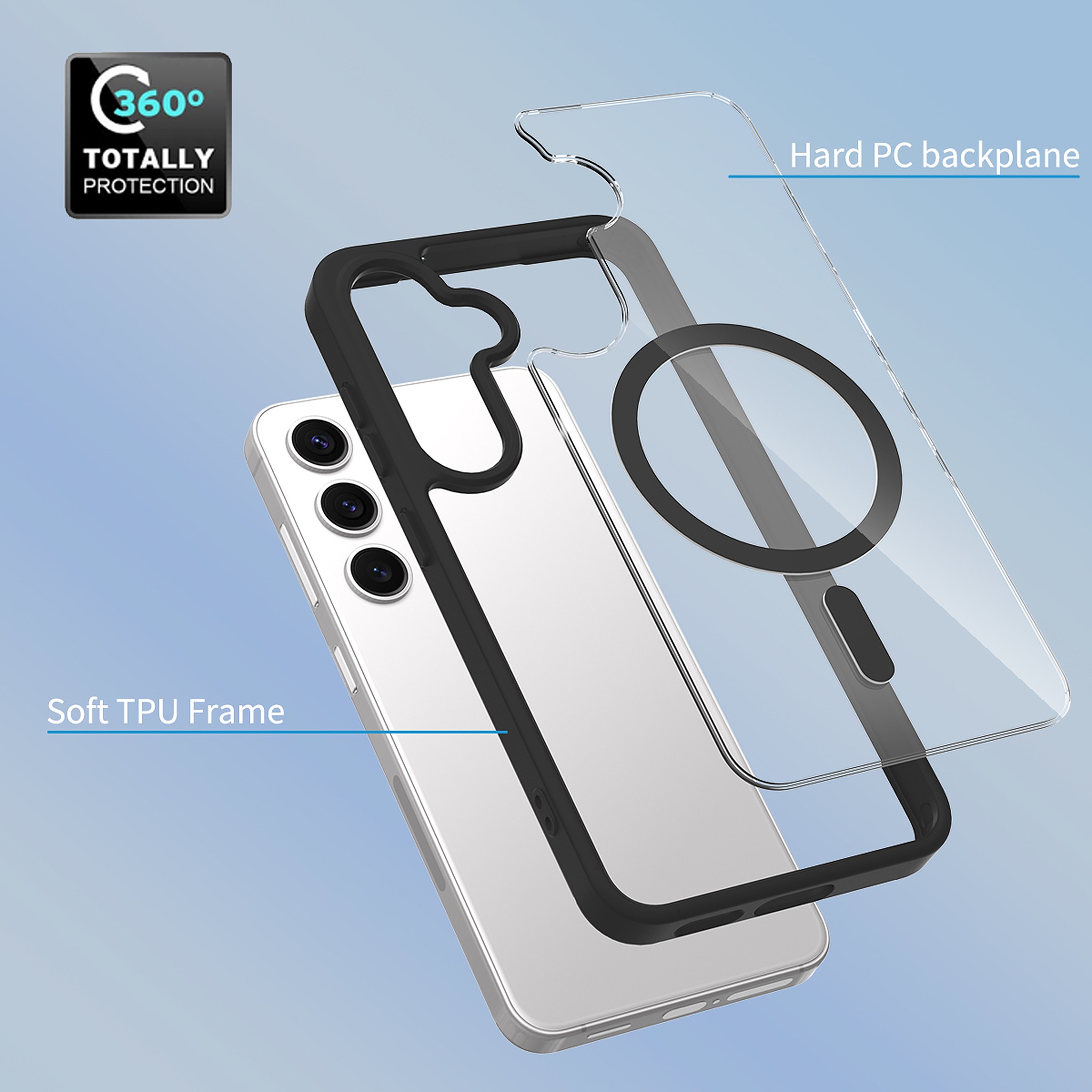 SendaFit Clear Two-in-One MagSafe Case for Galaxy S25 detail 2