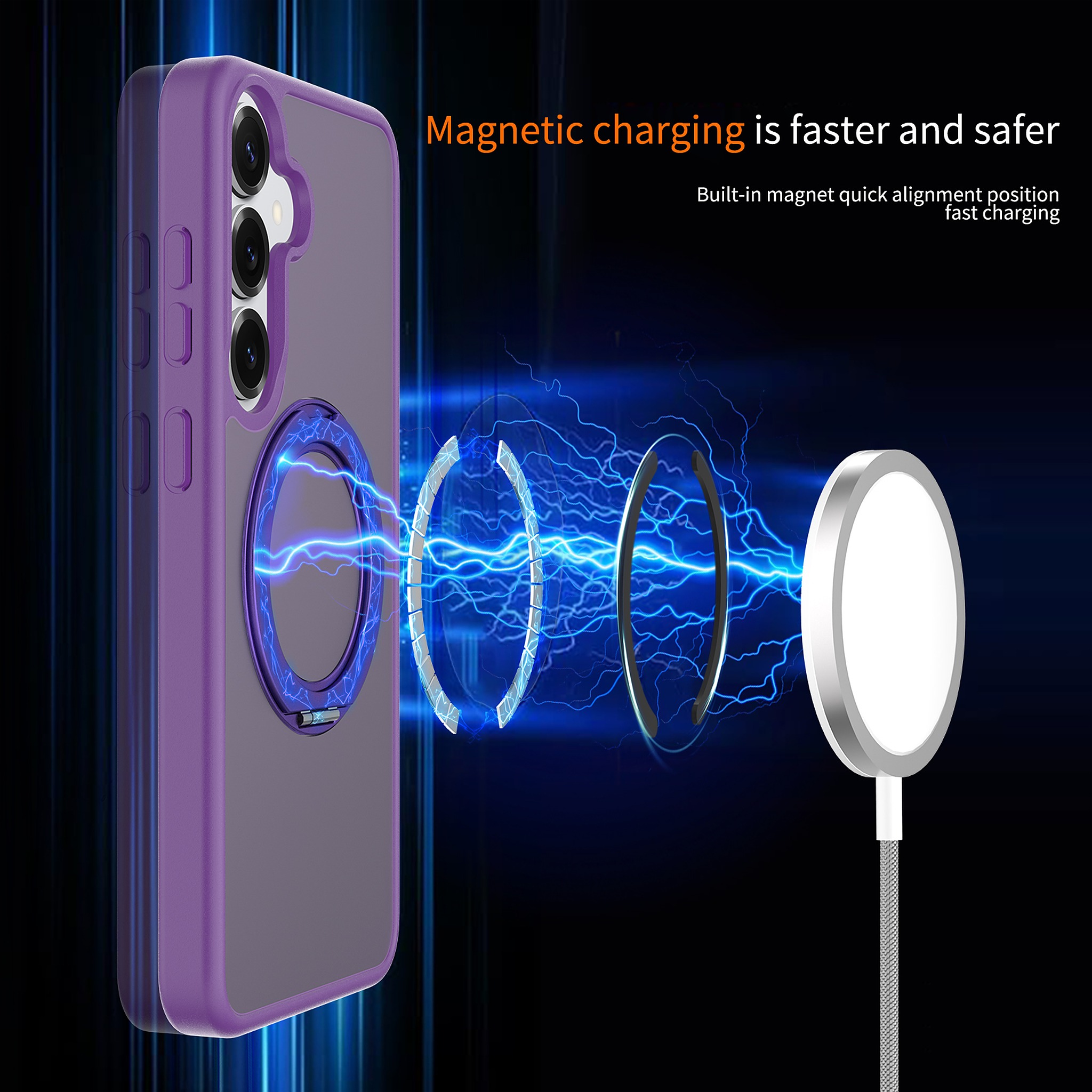 SendaFit Matte Skin-Feel 360° Stand Case for Galaxy S25+ detail 14