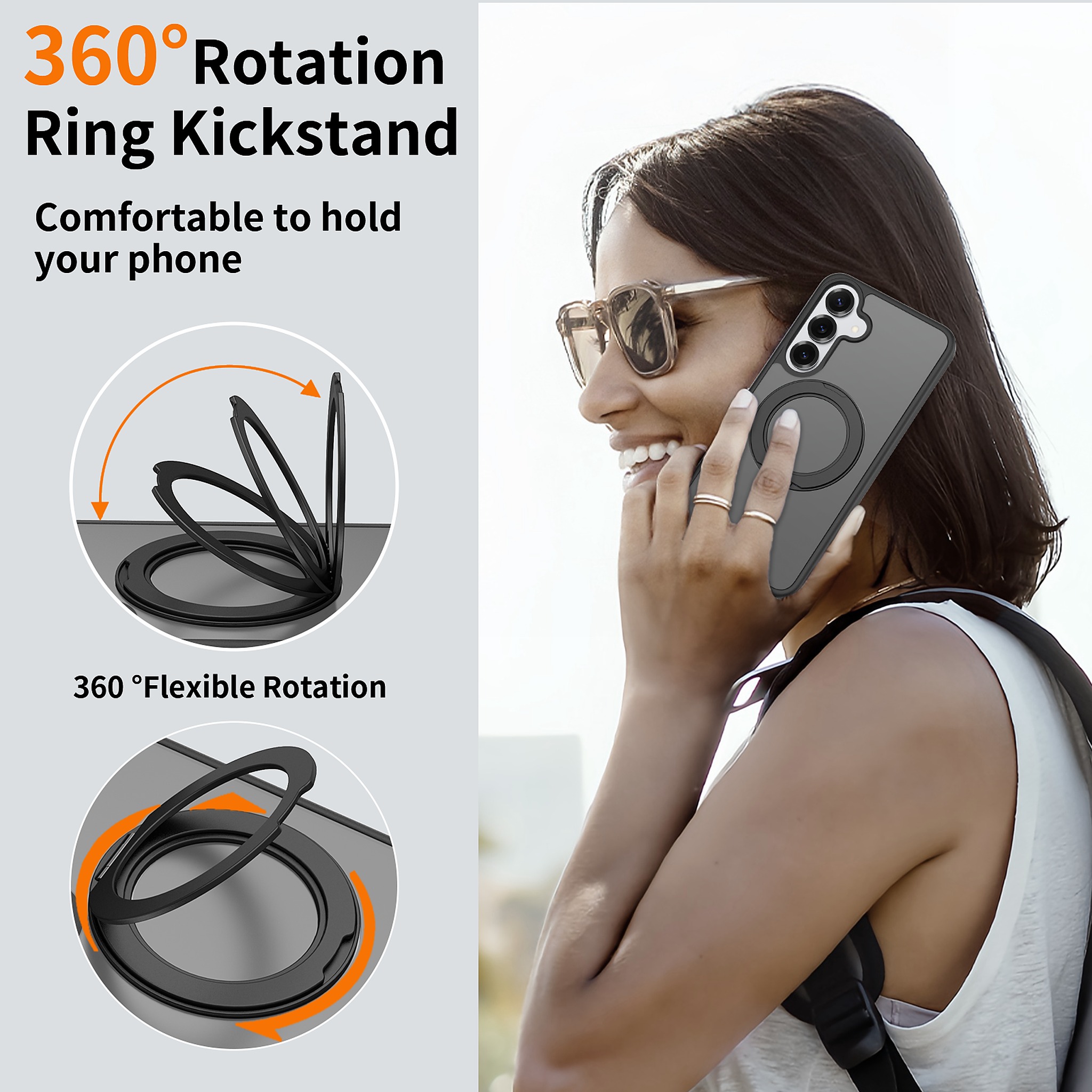 SendaFit Matte Skin-Feel 360° Stand Case for Galaxy S25+ detail 24