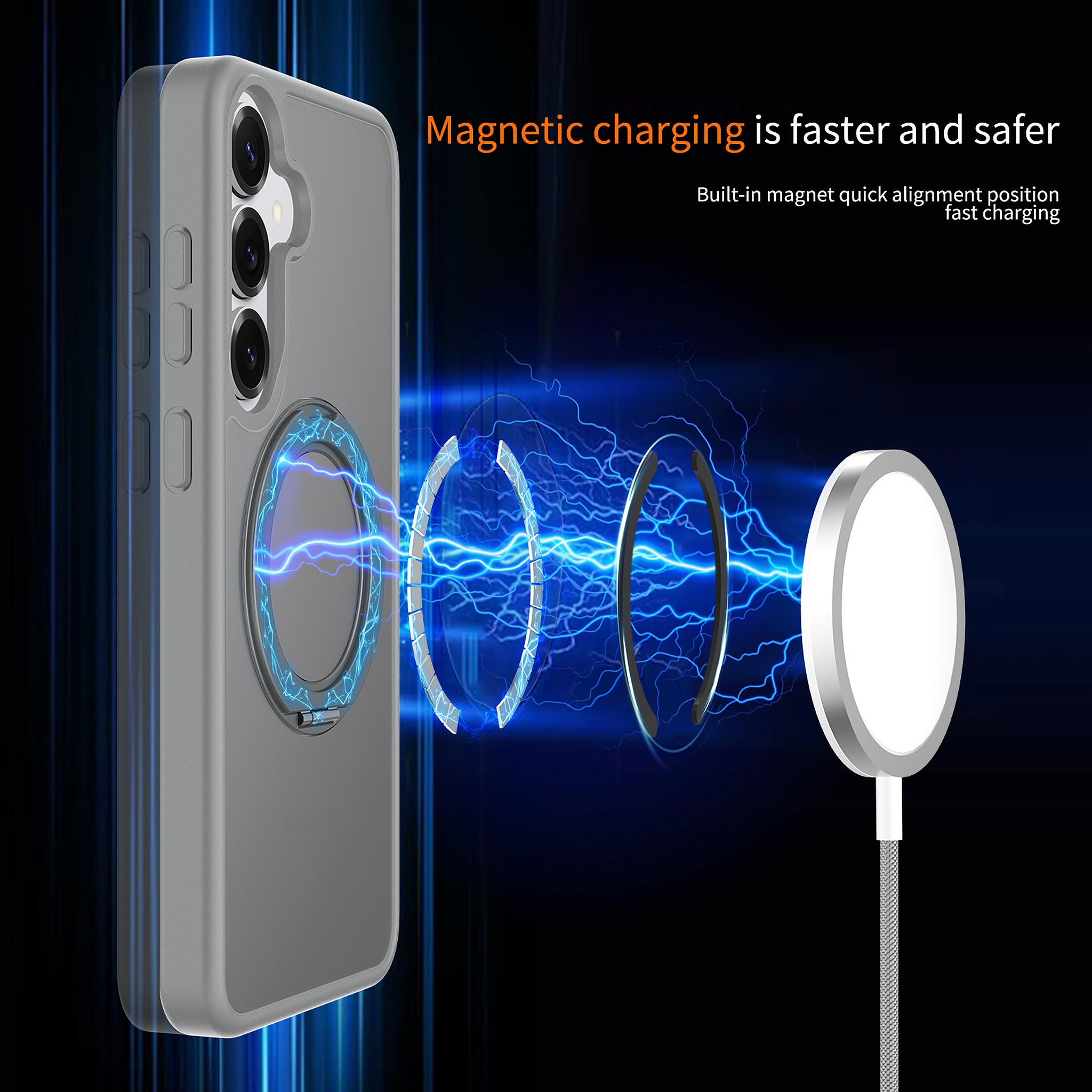 SendaFit Matte Skin-Feel 360° Stand Case for Galaxy S25+ detail 29