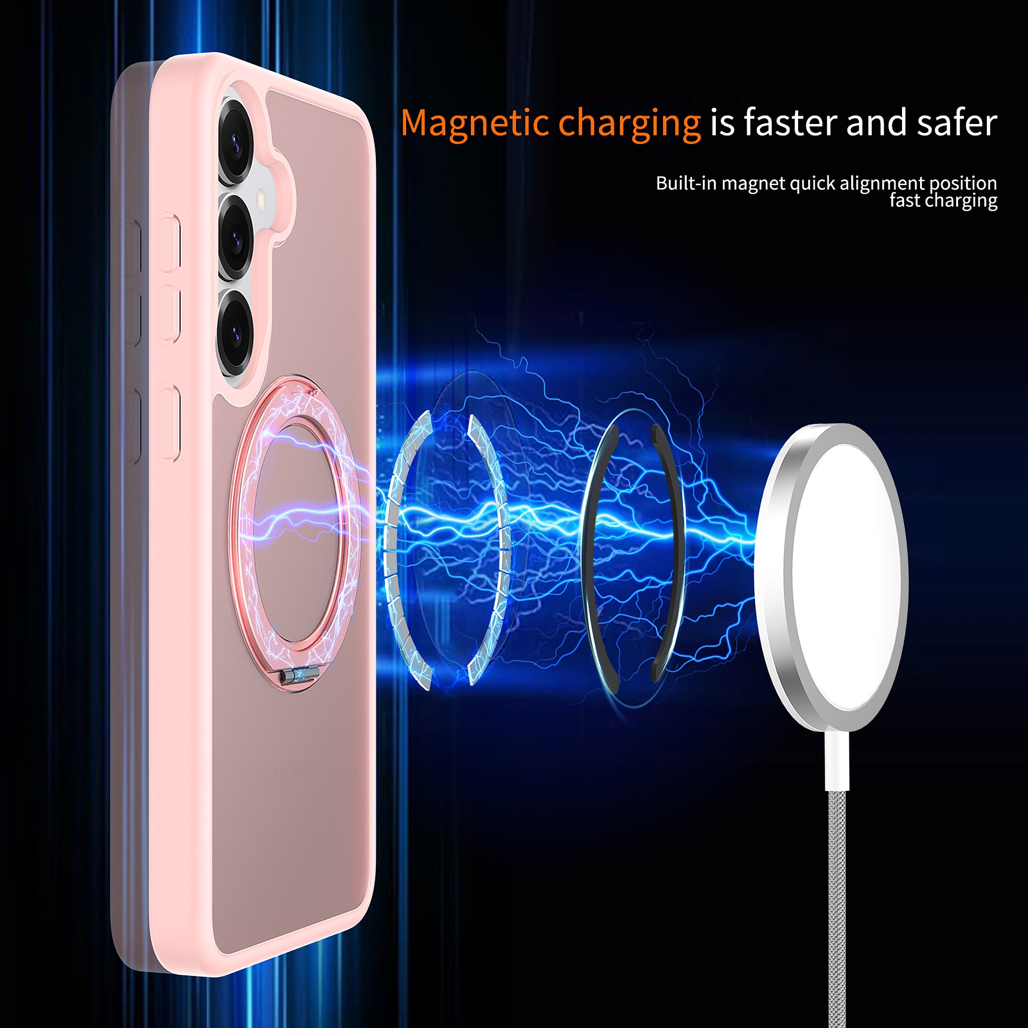 SendaFit Matte Skin-Feel 360° Stand Case for Galaxy S25+ detail 4