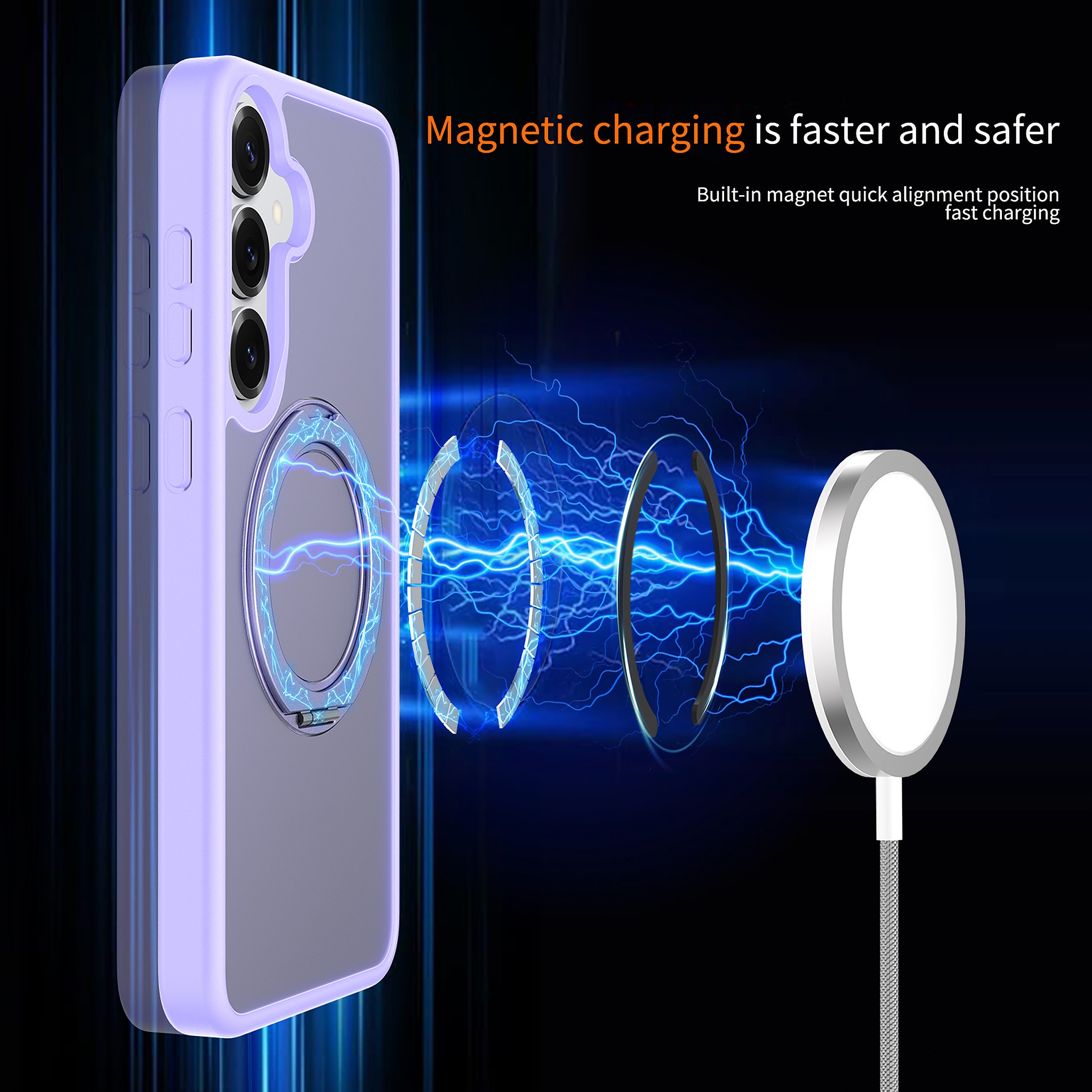 SendaFit Matte Skin-Feel 360° Stand Case for Galaxy S25+ detail 9