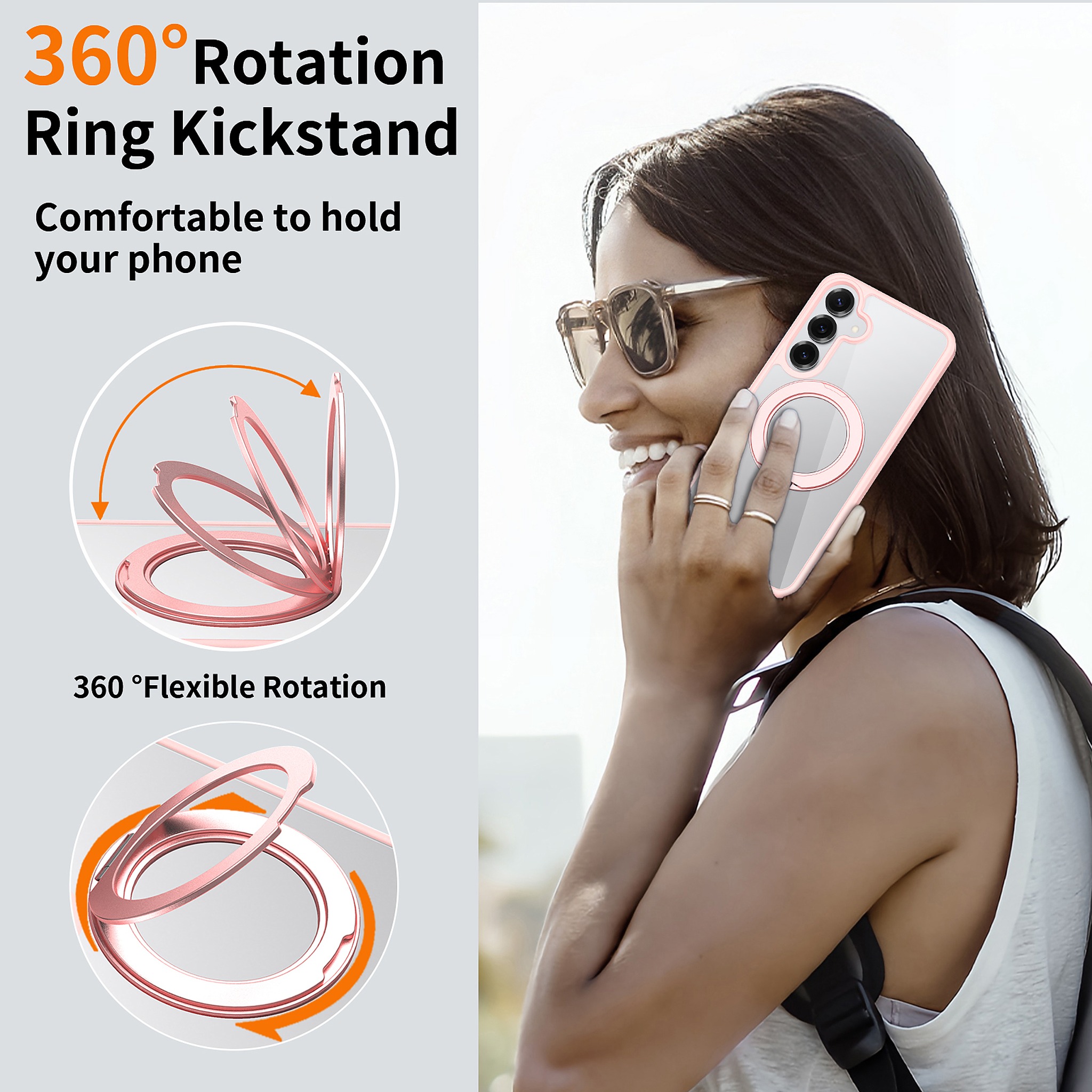SendaFit Clear 360° Stand Case for Galaxy S25+ detail 1
