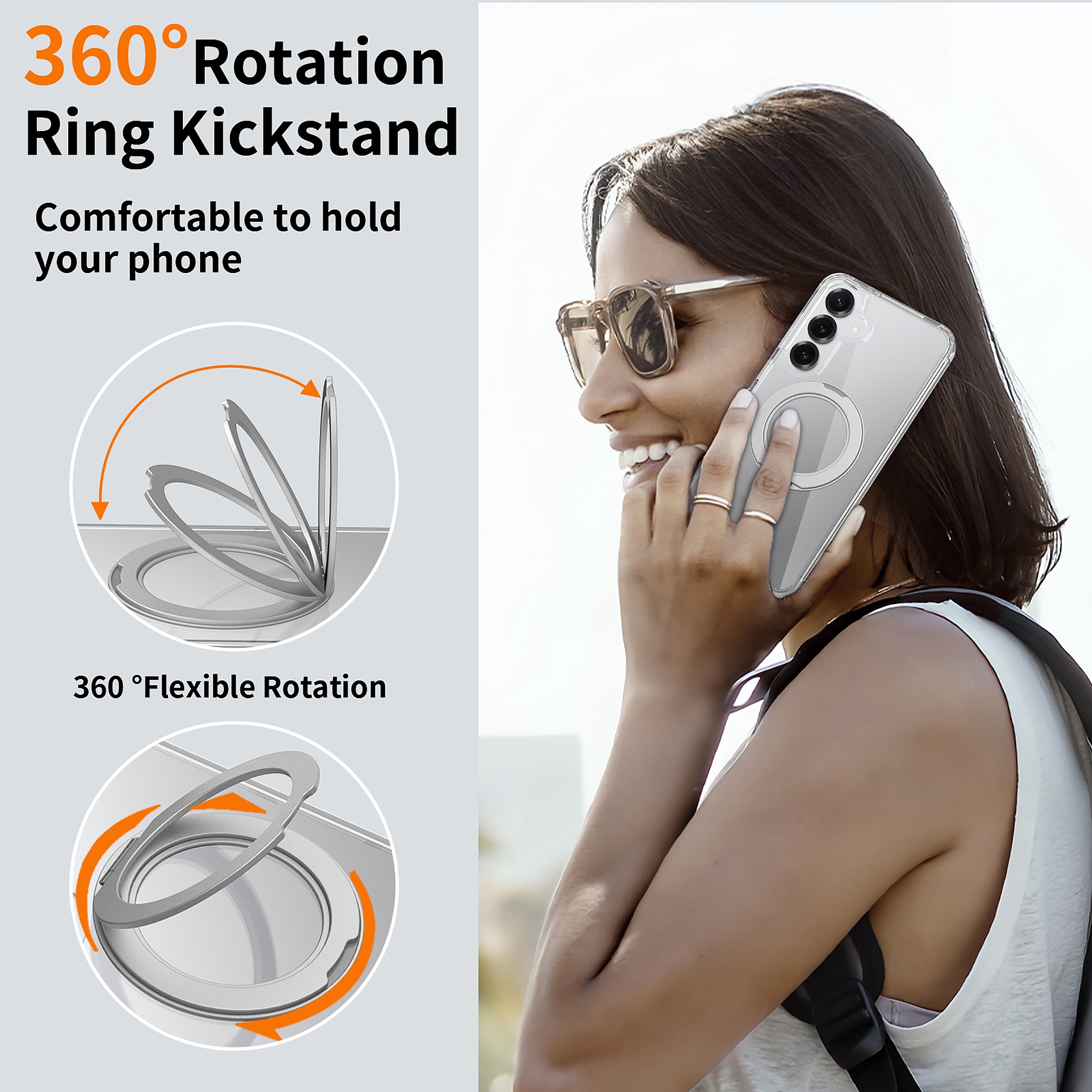 SendaFit Clear 360° Stand Case for Galaxy S25+ detail 11