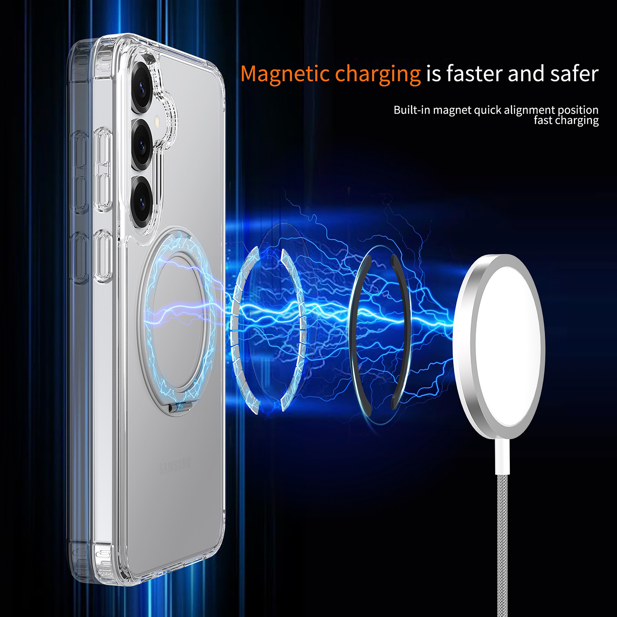 SendaFit Clear 360° Stand Case for Galaxy S25+ detail 14