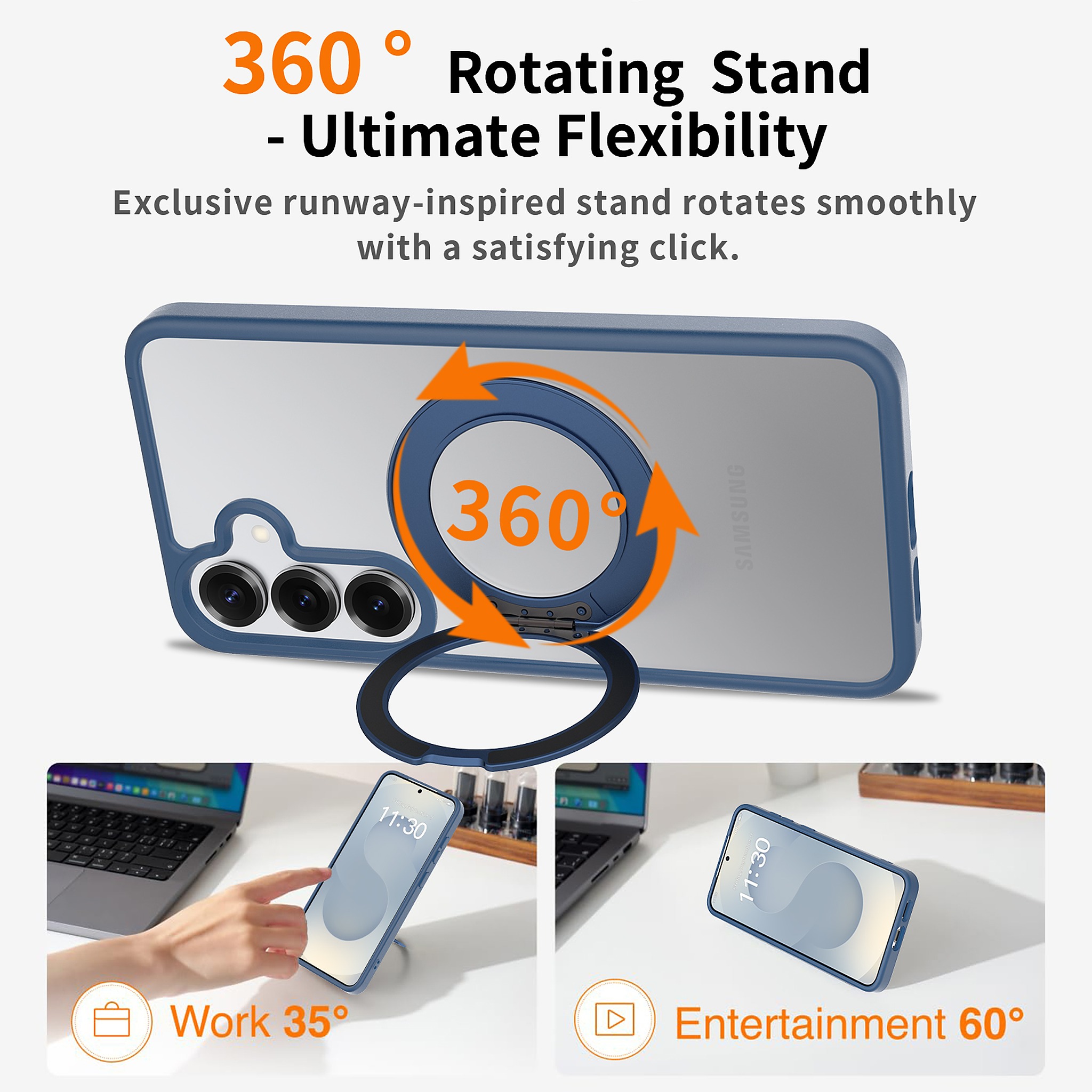 SendaFit Clear 360° Stand Case for Galaxy S25+ detail 17