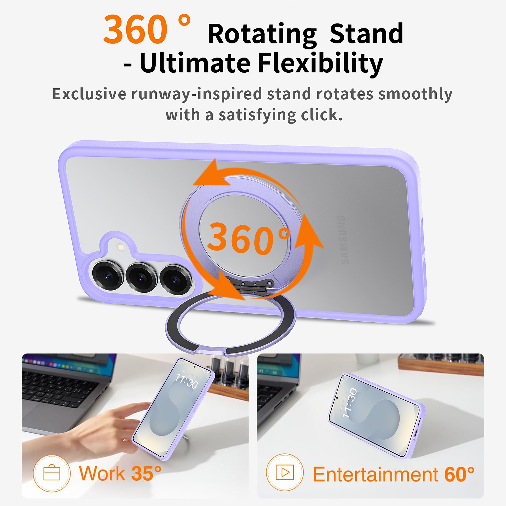 SendaFit Clear 360° Stand Case for Galaxy S25+ detail 7