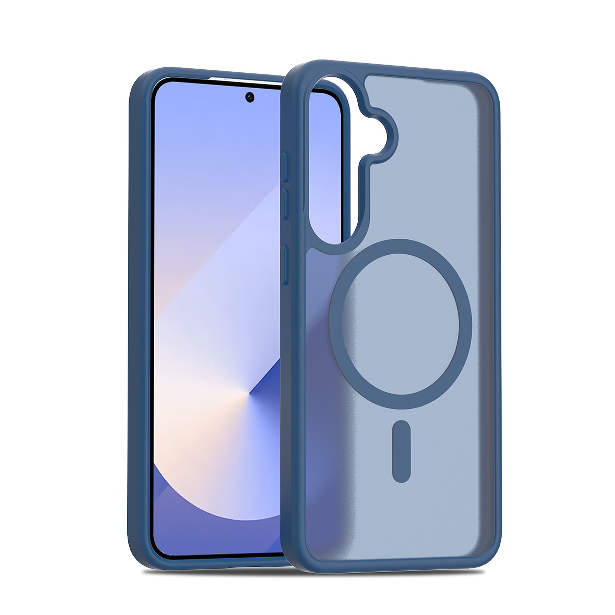 SendaFit Matte Skin-Feel Two-in-One MagSafe Case for Galaxy S25+ - Royal Blue