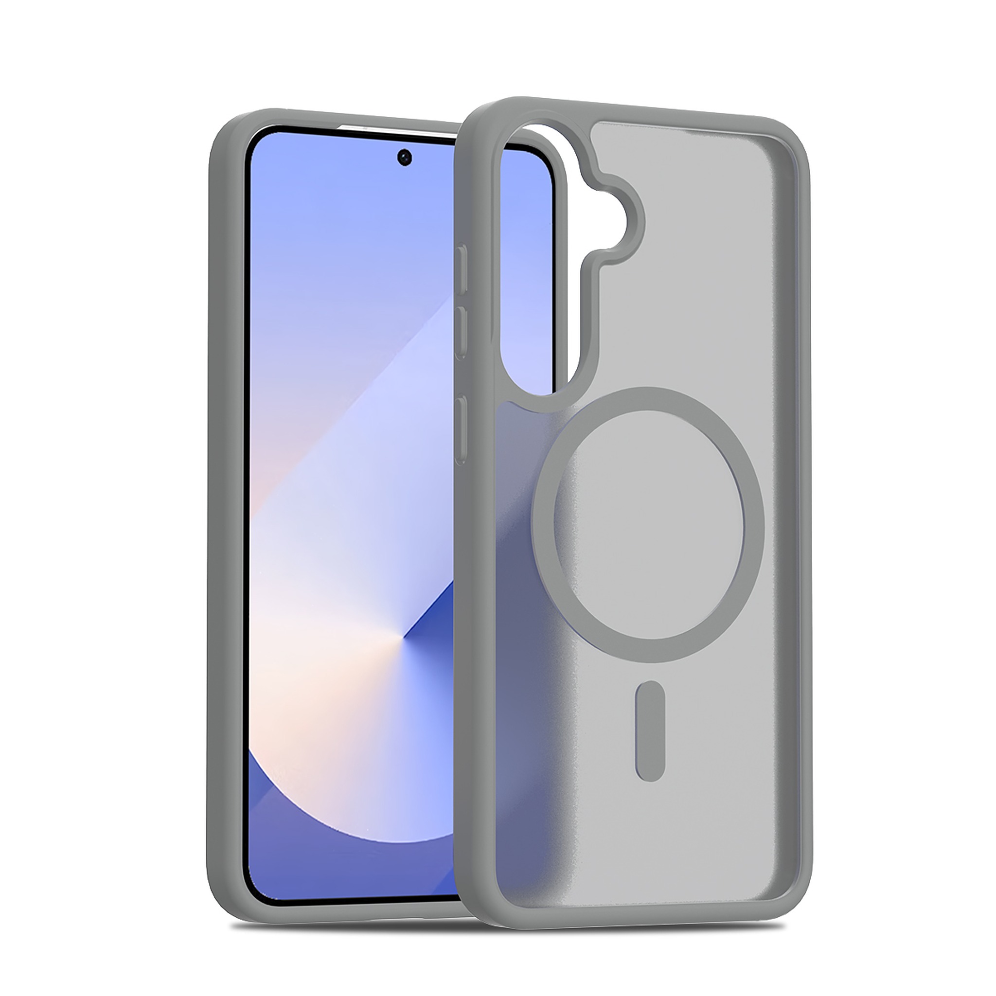 SendaFit Matte Skin-Feel Two-in-One MagSafe Case for Galaxy S25+ - Dark Gray