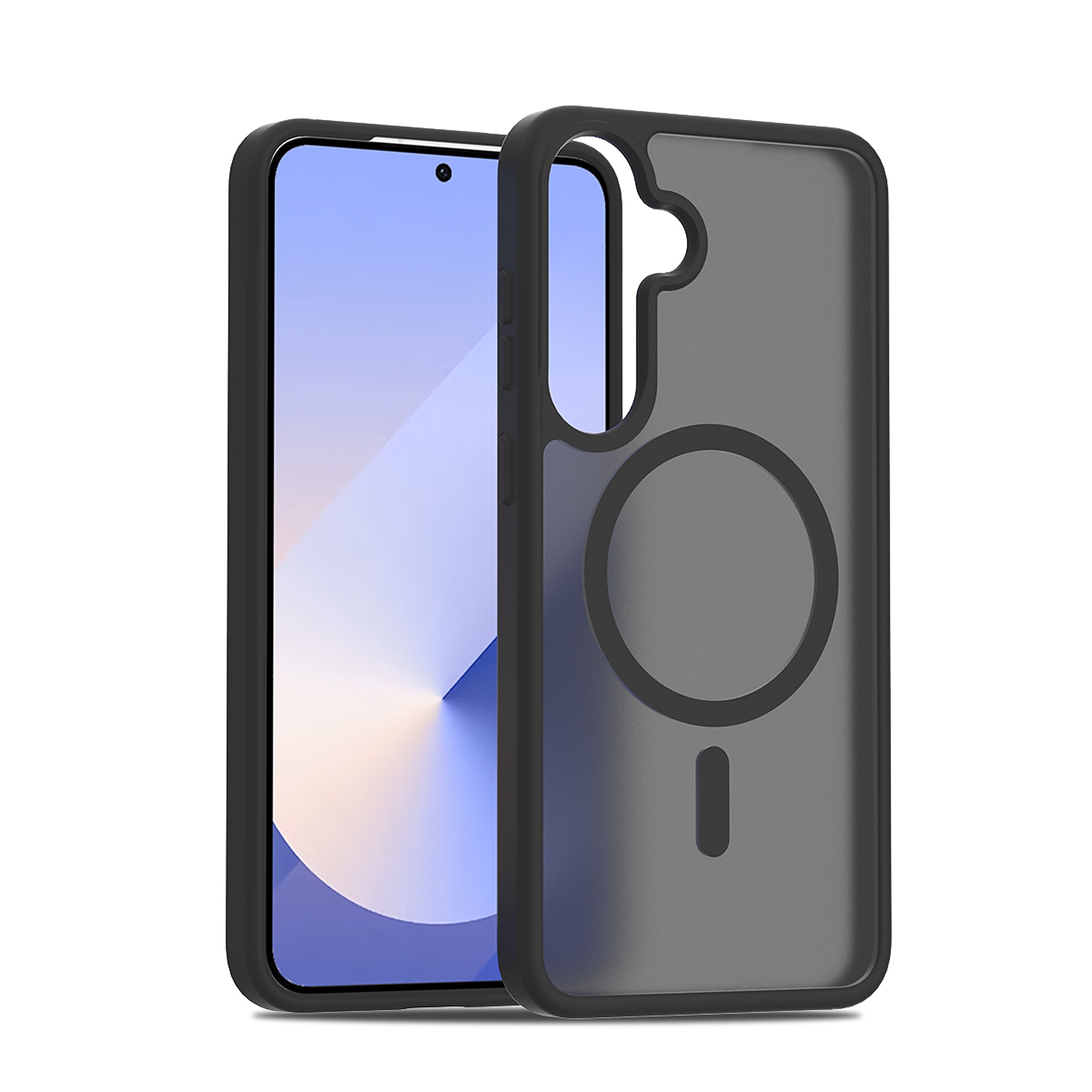 SendaFit Matte Skin-Feel Two-in-One MagSafe Case for Galaxy S25+ - Matte Black
