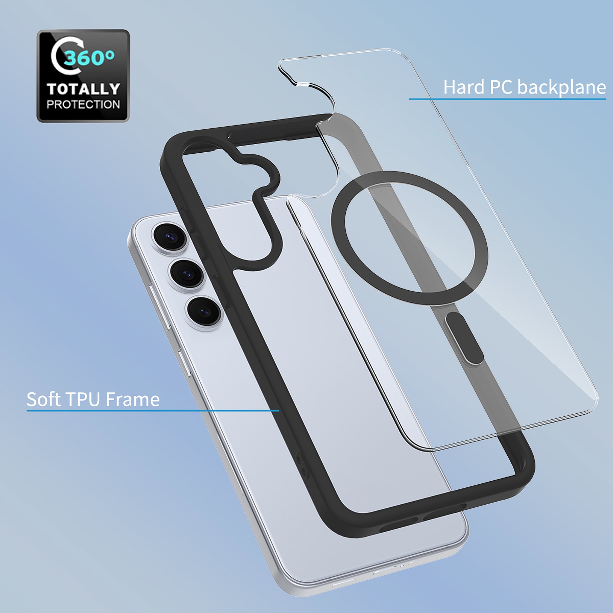 SendaFit Clear Two-in-One MagSafe Case for Galaxy S25+ detail 3