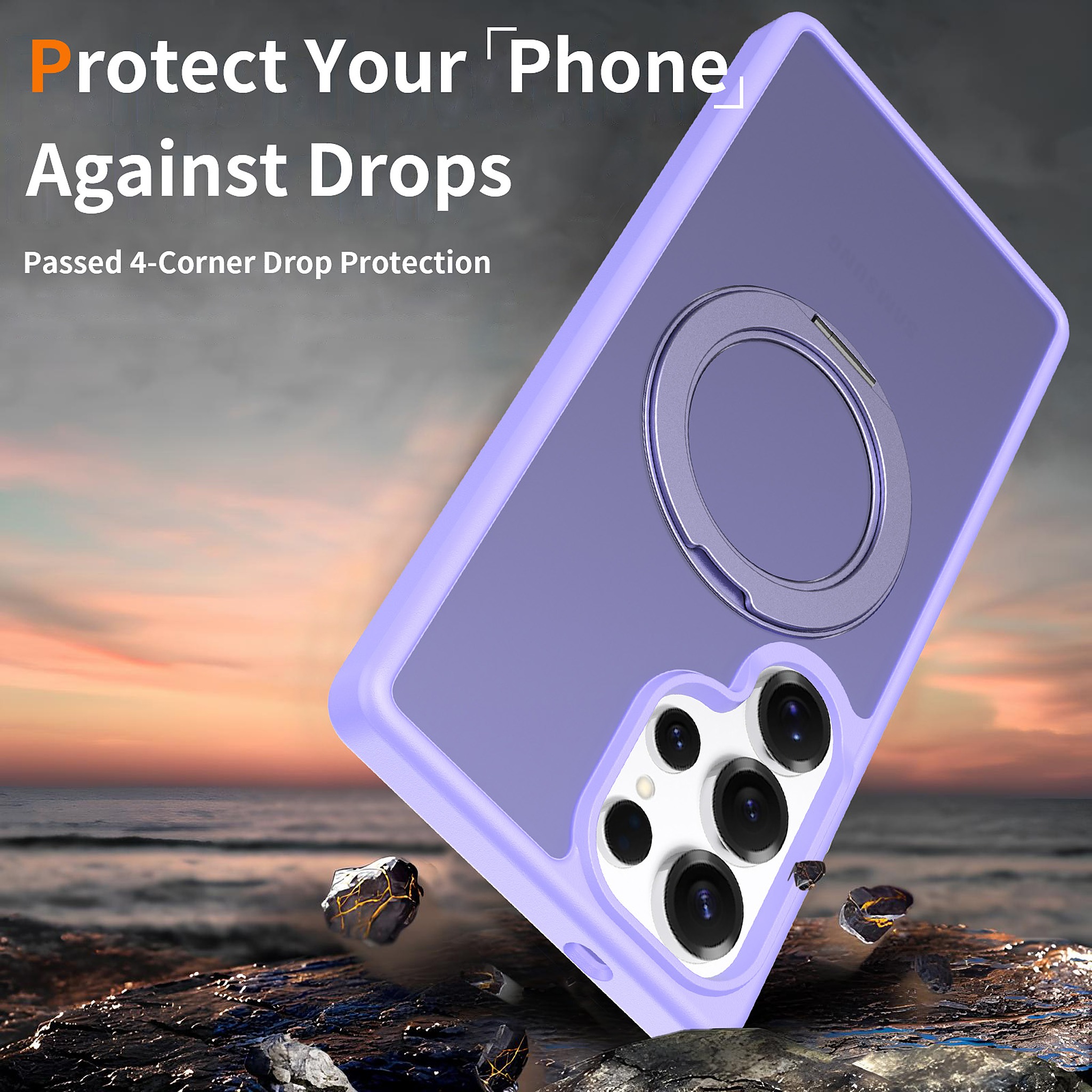 SendaFit Matte Skin-Feel 360° Stand Case for Galaxy S25 Ultra detail 10