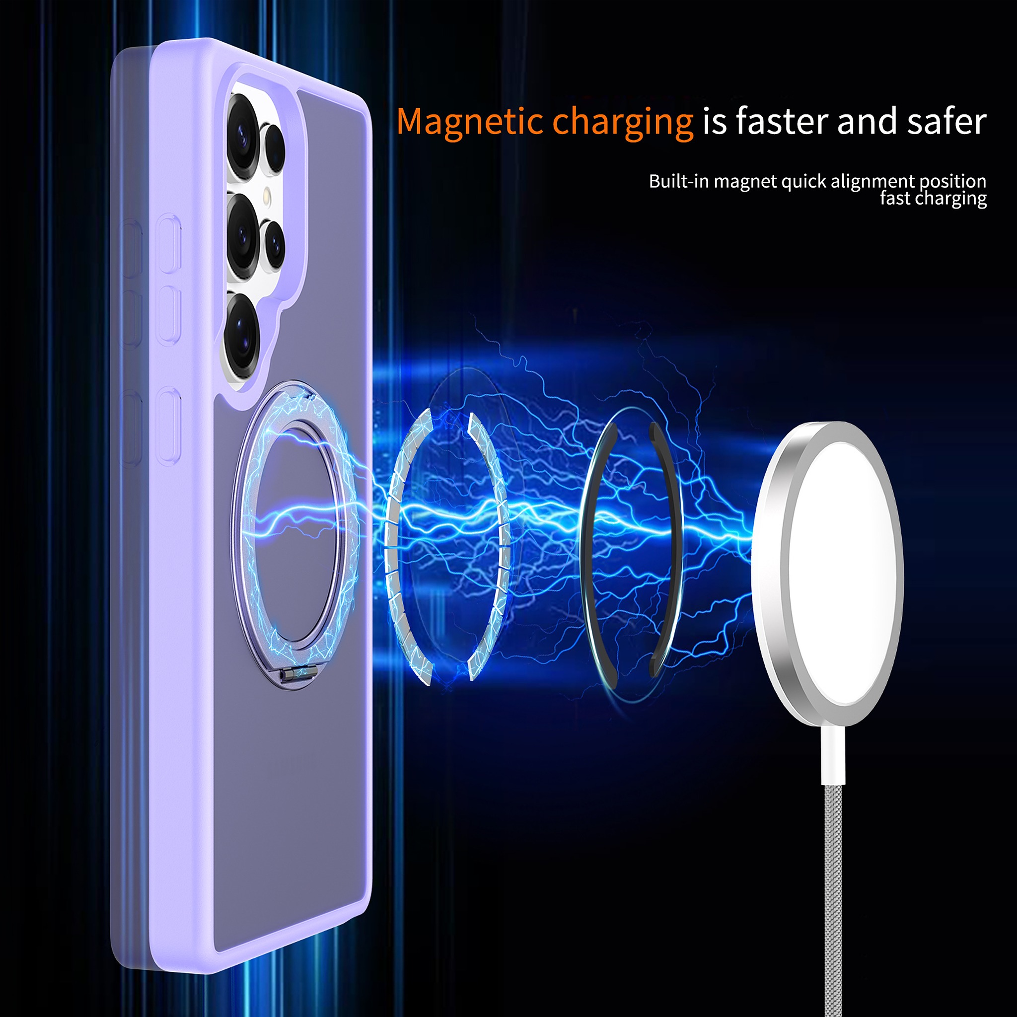 SendaFit Matte Skin-Feel 360° Stand Case for Galaxy S25 Ultra detail 14