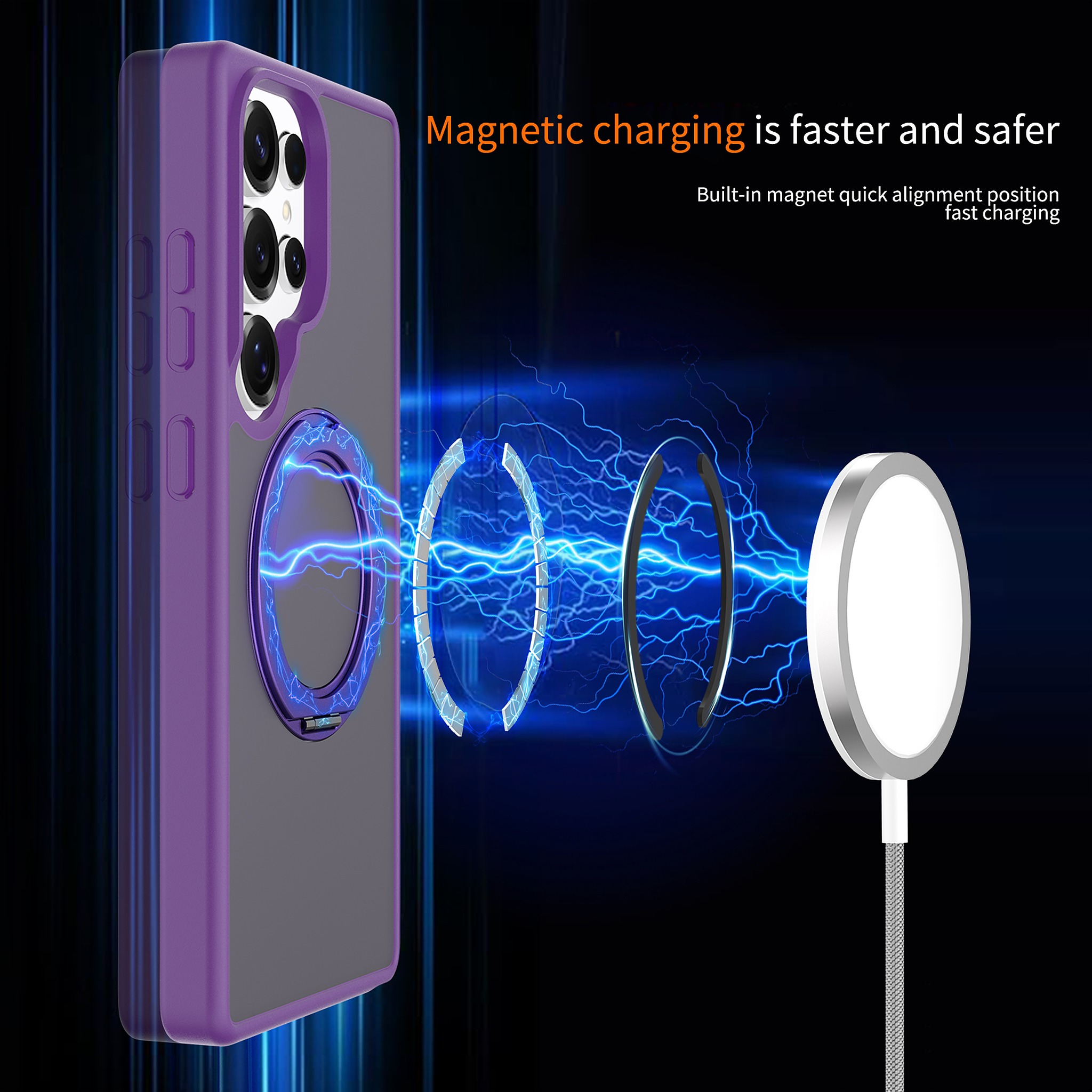 SendaFit Matte Skin-Feel 360° Stand Case for Galaxy S25 Ultra detail 20