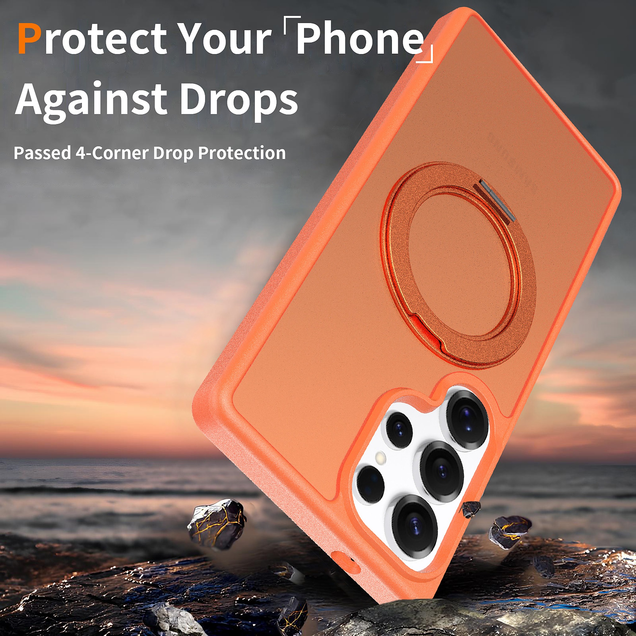 SendaFit Matte Skin-Feel 360° Stand Case for Galaxy S25 Ultra detail 26