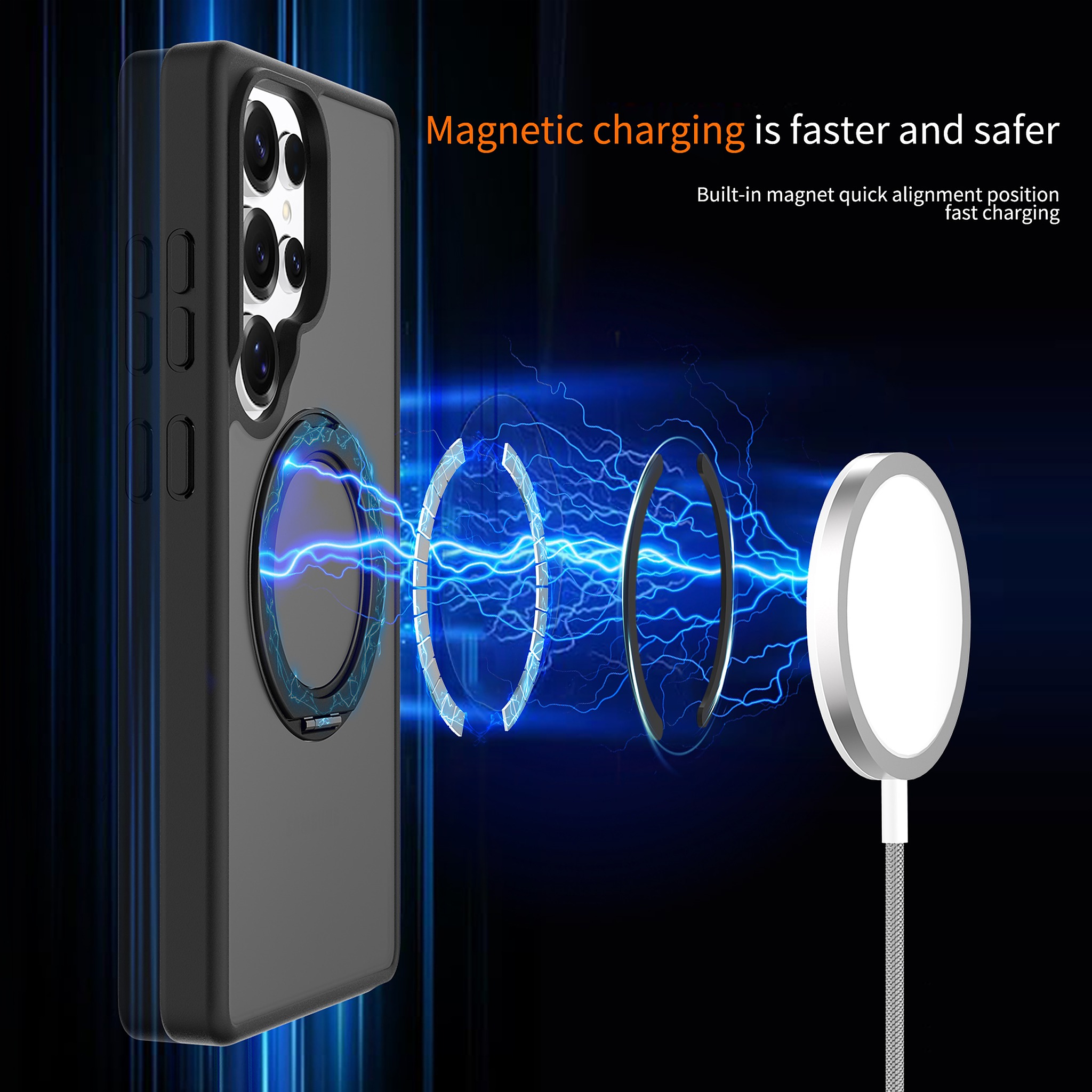 SendaFit Matte Skin-Feel 360° Stand Case for Galaxy S25 Ultra detail 34