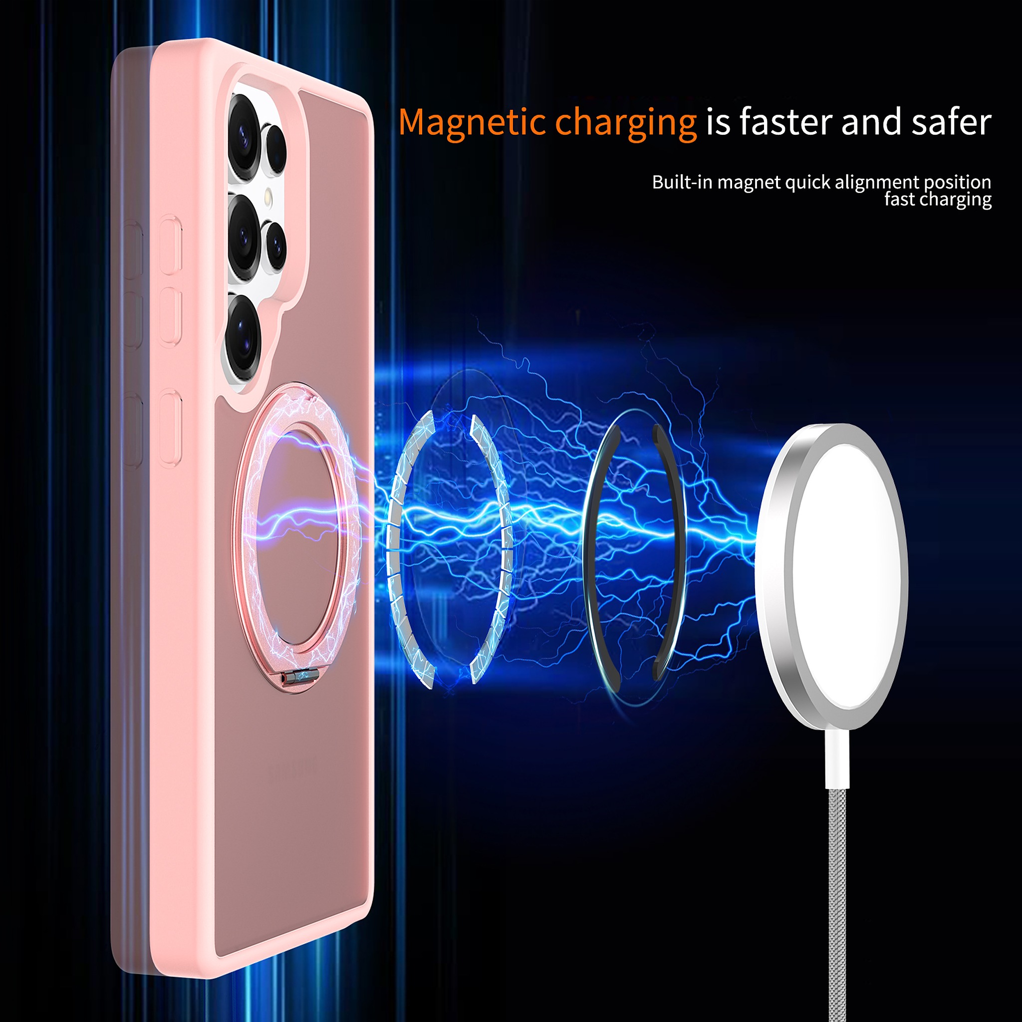 SendaFit Matte Skin-Feel 360° Stand Case for Galaxy S25 Ultra detail 9