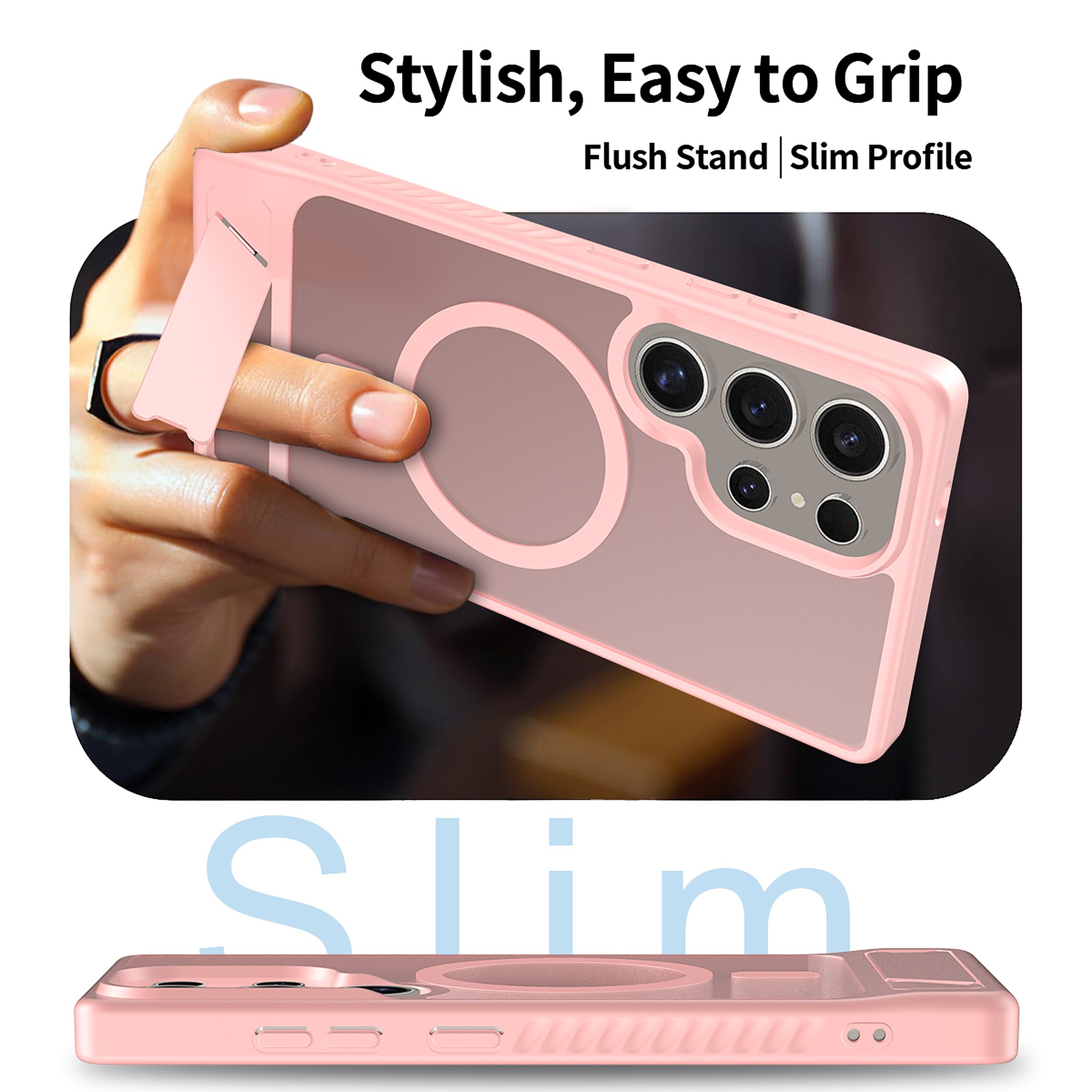 SendaFit Matte 45° Kickstand MagSafe Case for Galaxy S25 Ultra detail 1
