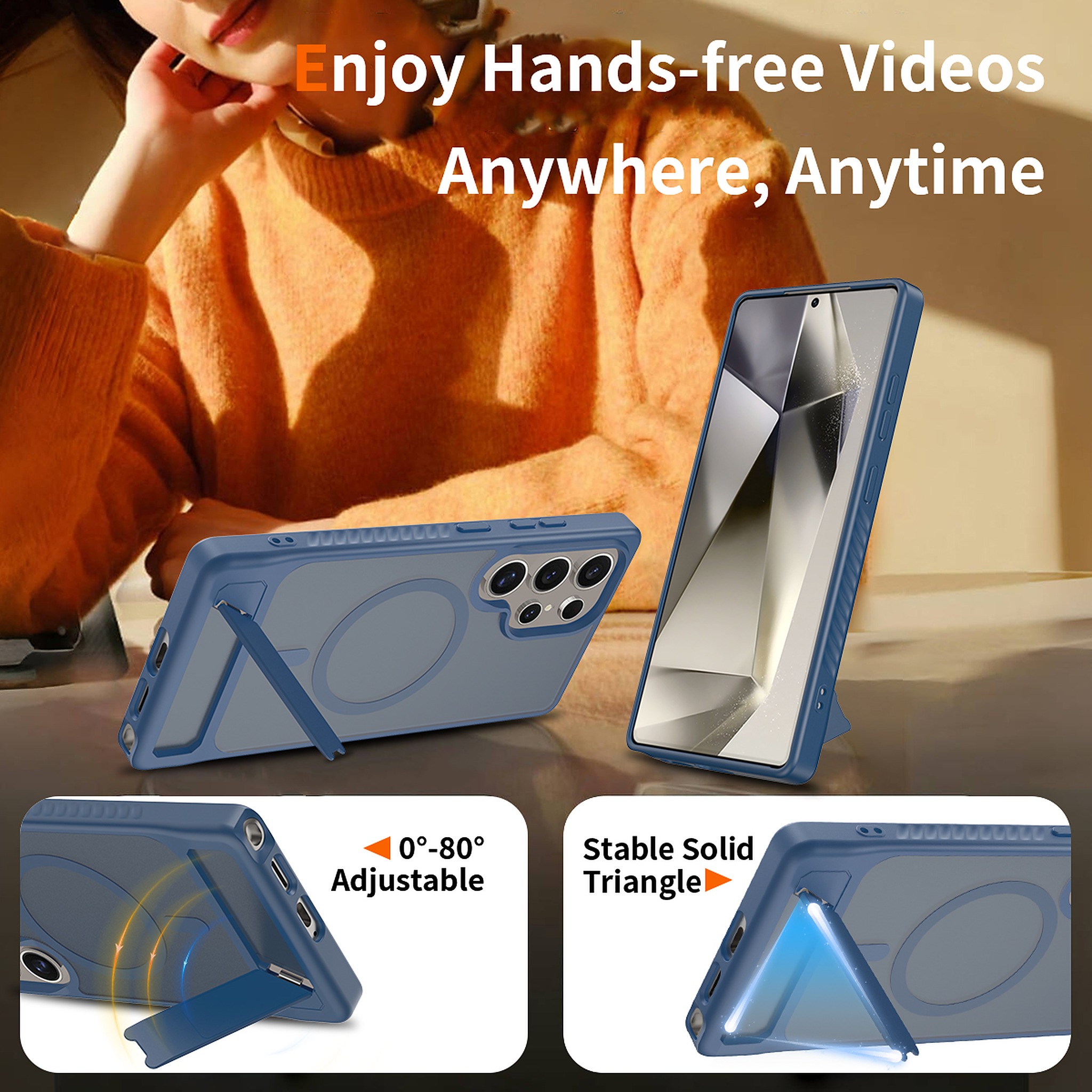 SendaFit Matte 45° Kickstand MagSafe Case for Galaxy S25 Ultra detail 10