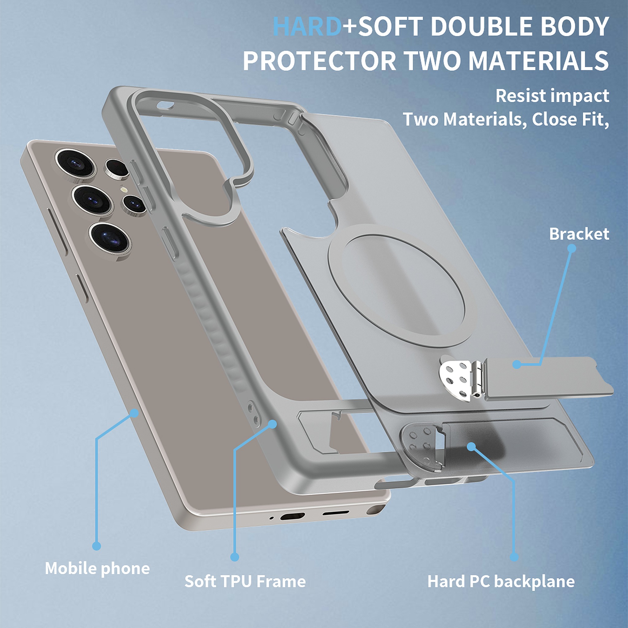 SendaFit Matte 45° Kickstand MagSafe Case for Galaxy S25 Ultra detail 19
