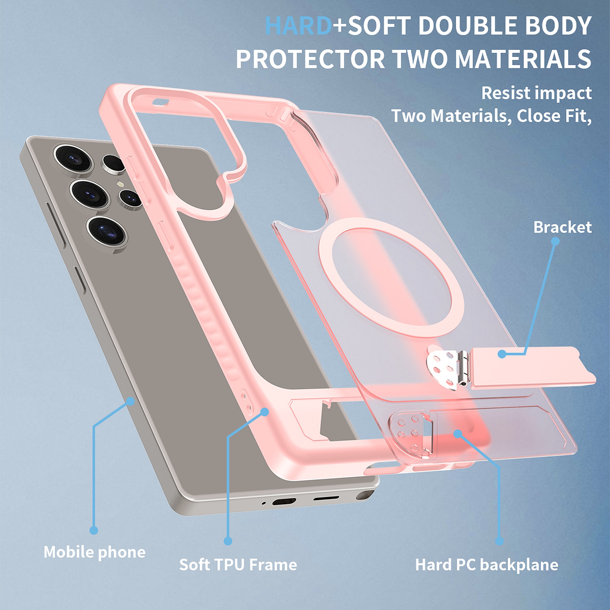 SendaFit Matte 45° Kickstand MagSafe Case for Galaxy S25 Ultra detail 20