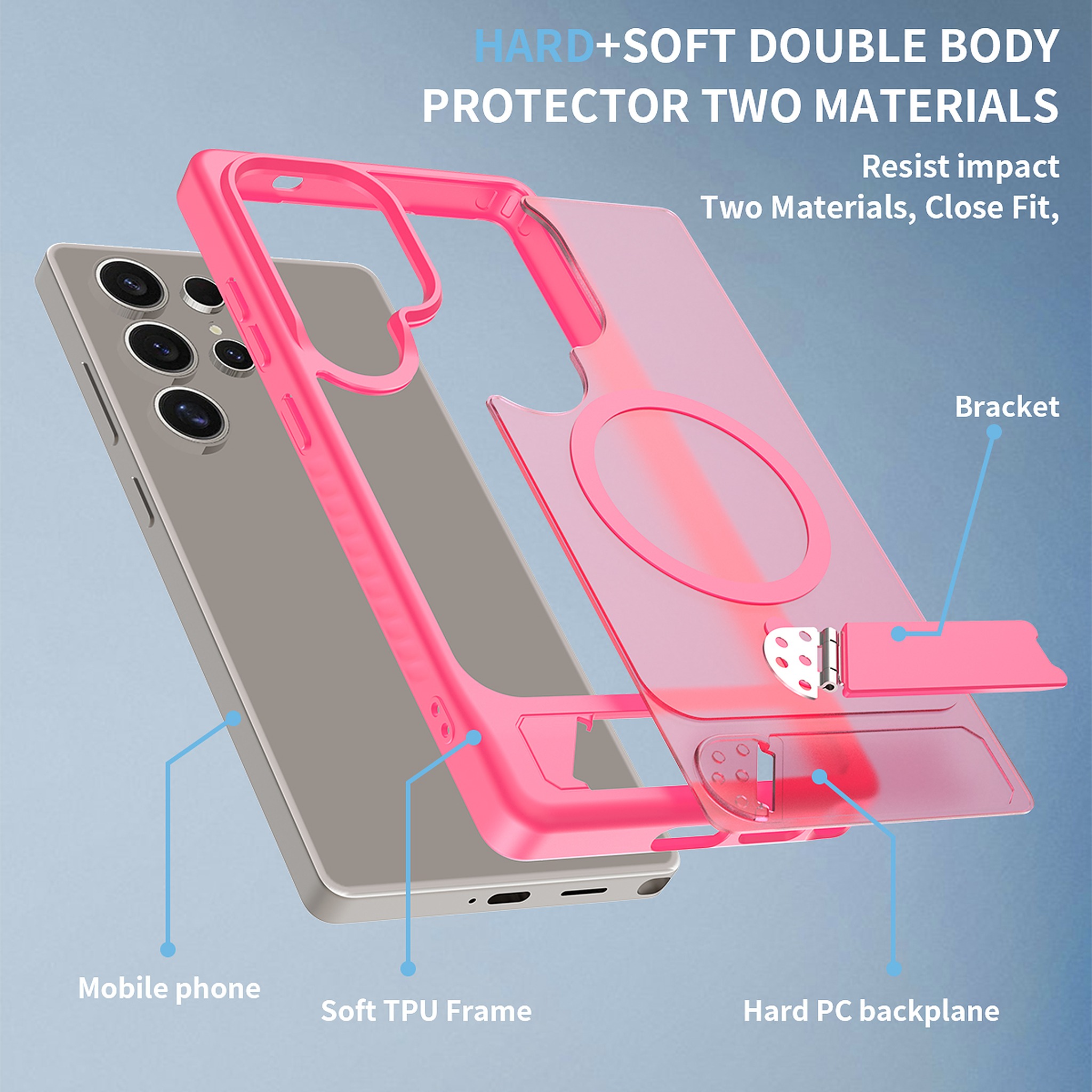 SendaFit Matte 45° Kickstand MagSafe Case for Galaxy S25 Ultra detail 21