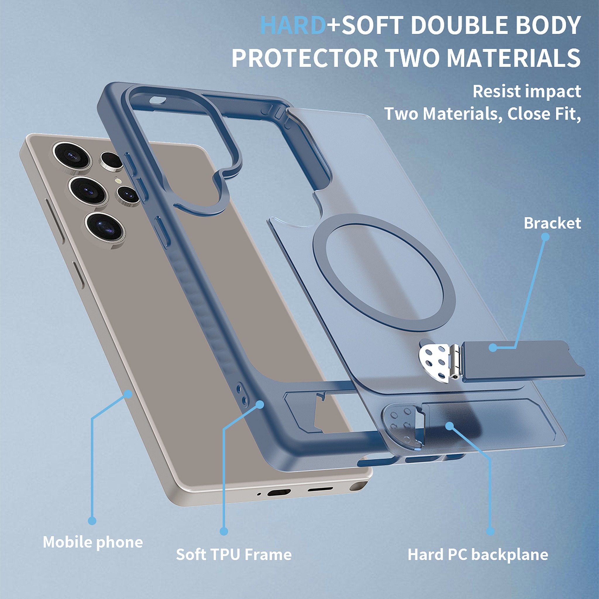 SendaFit Matte 45° Kickstand MagSafe Case for Galaxy S25 Ultra detail 23